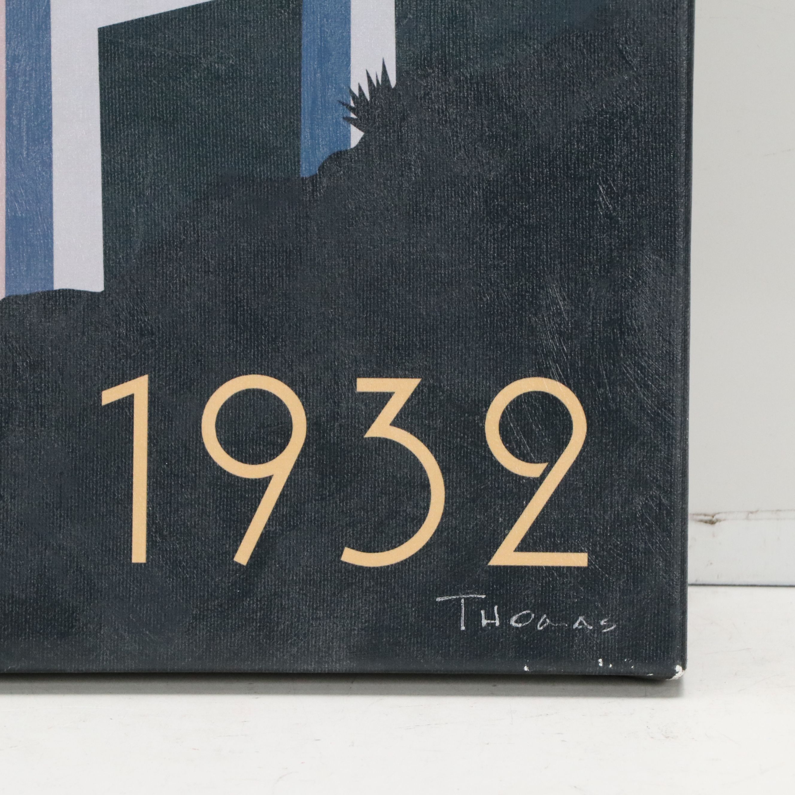 Embellished Giclée on Canvas "Bixby Bridge, Big Sur, 1932," 21st Century