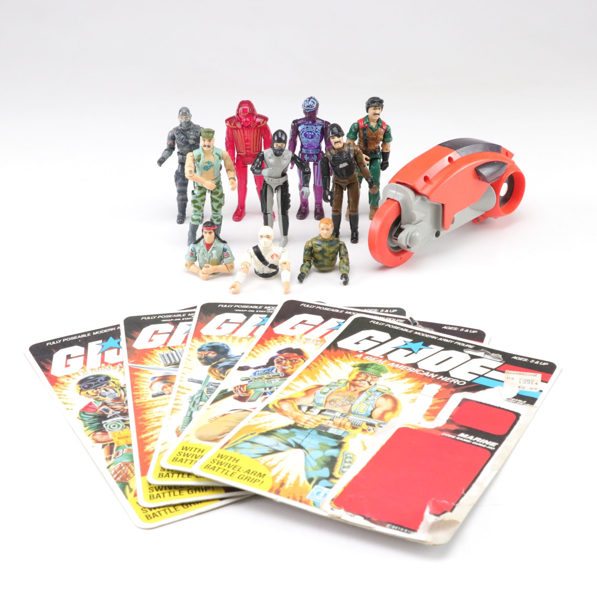 Tomy TRON Light Cycle with Hasbro G.I. Joe Action Figures