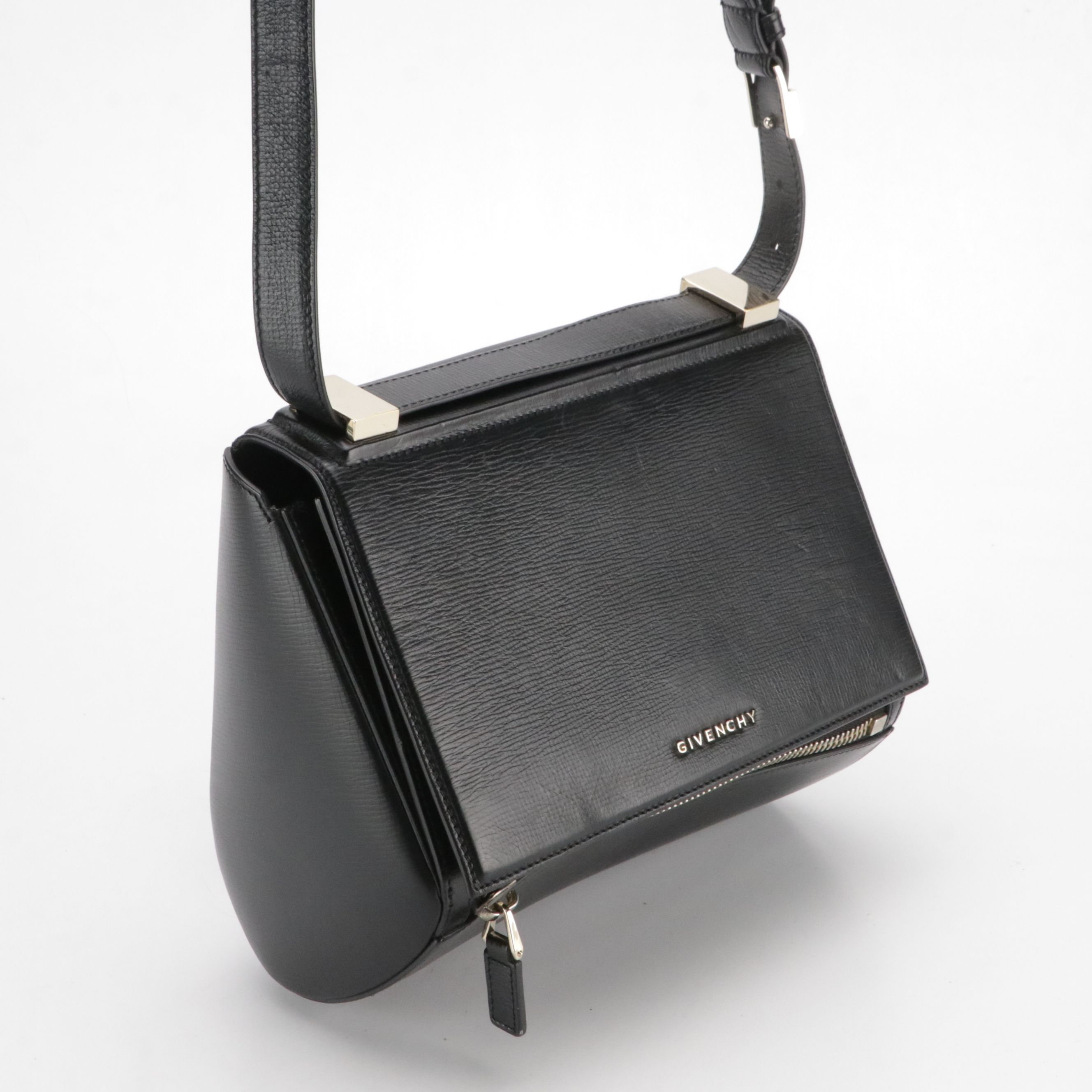 Givenchy Large Pandora Box Bag in Black Grained Leather
