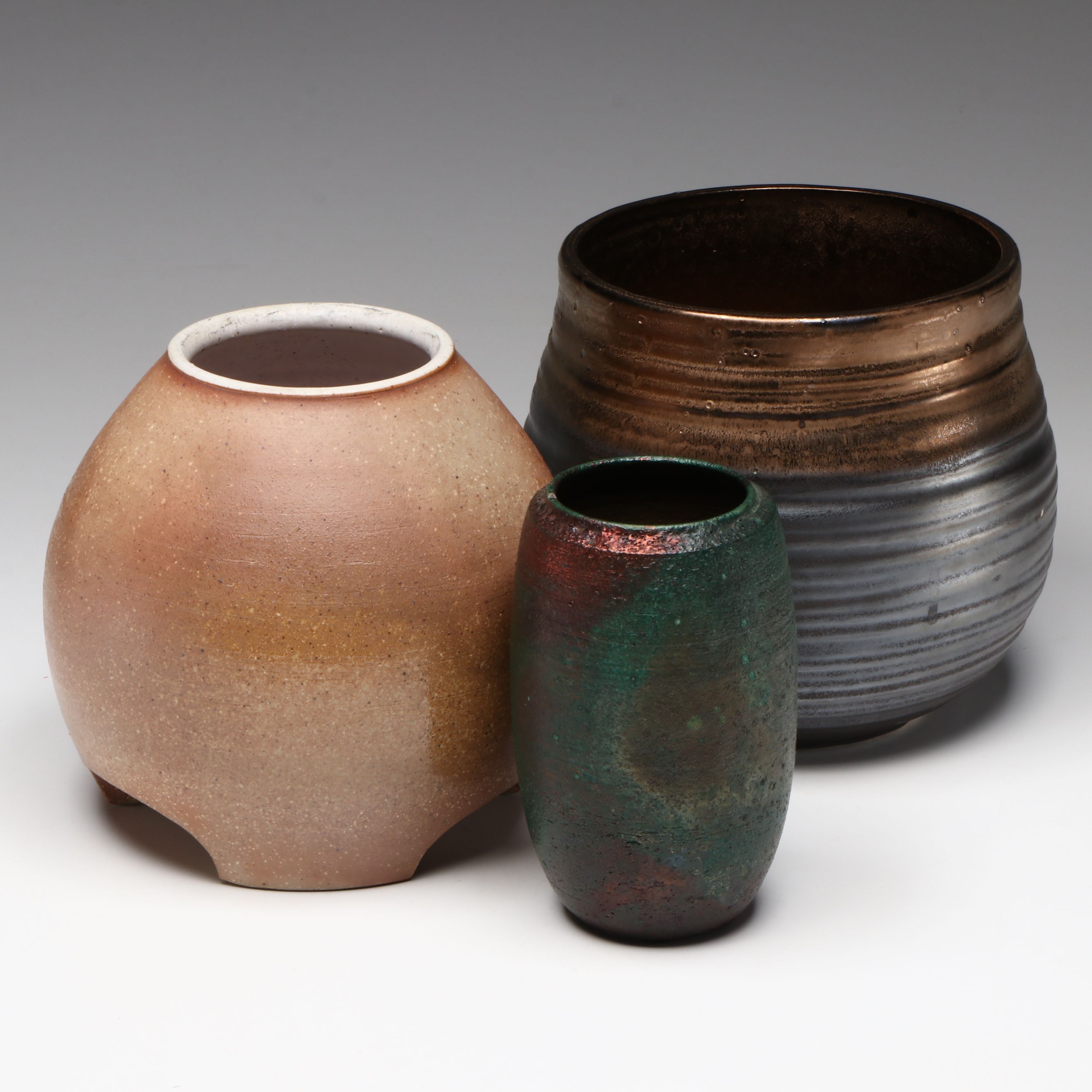 Rustic Studio Art Pottery Vases