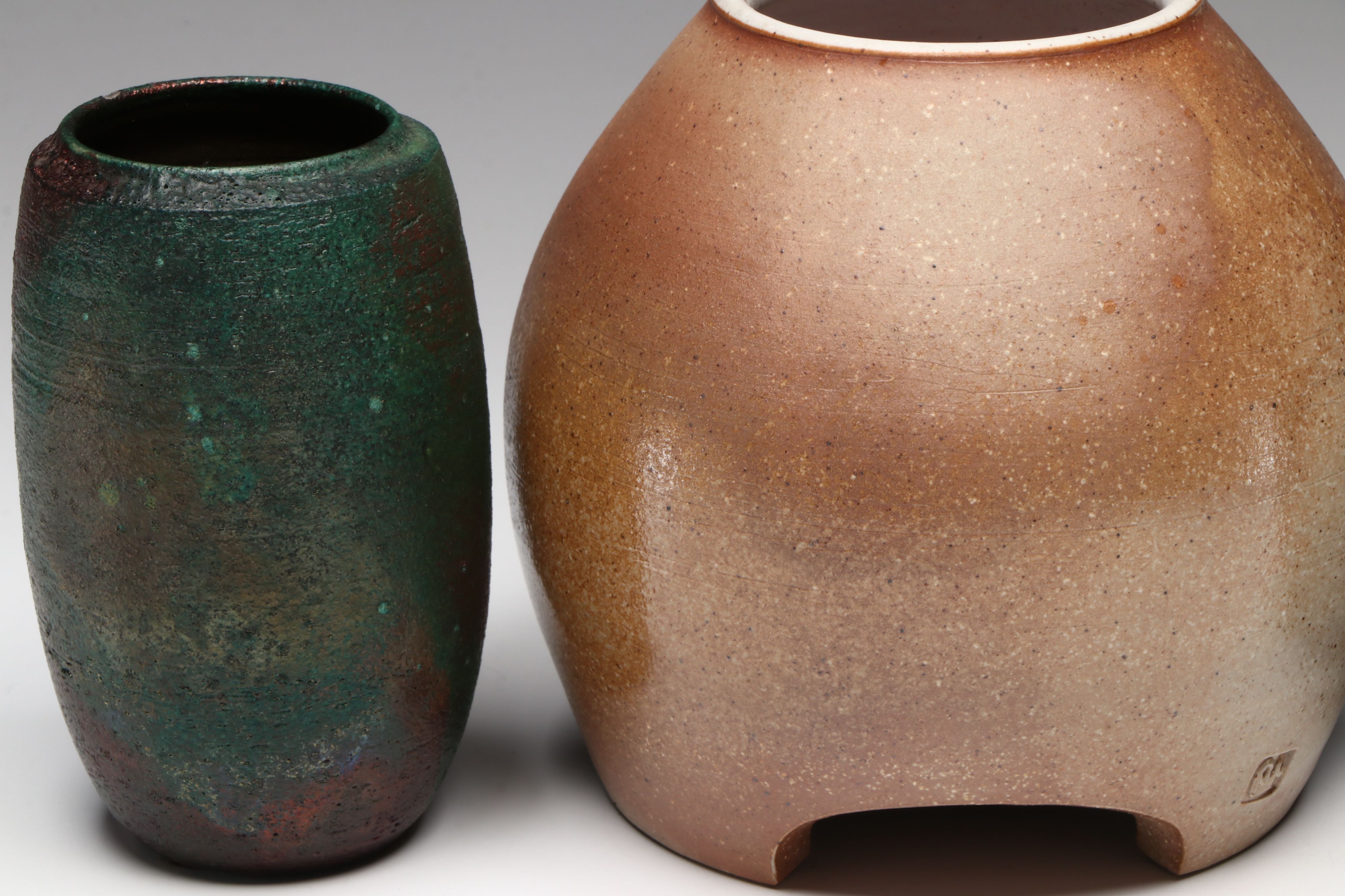 Rustic Studio Art Pottery Vases