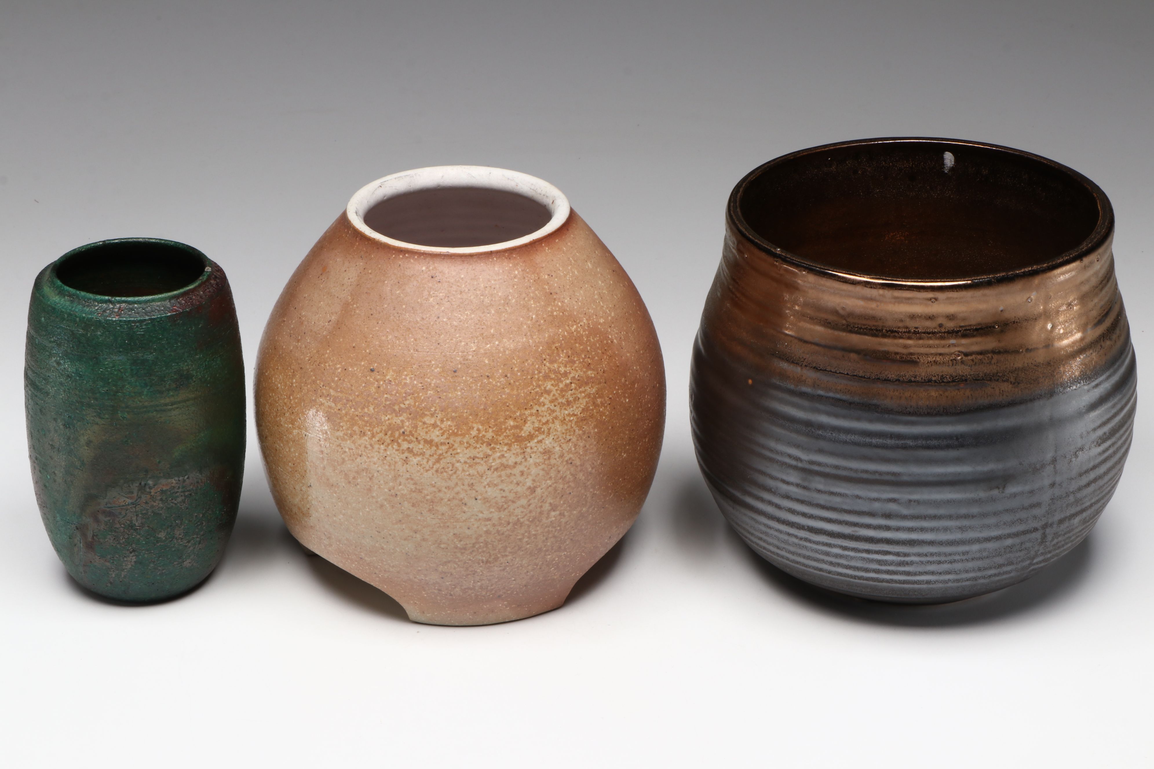 Rustic Studio Art Pottery Vases