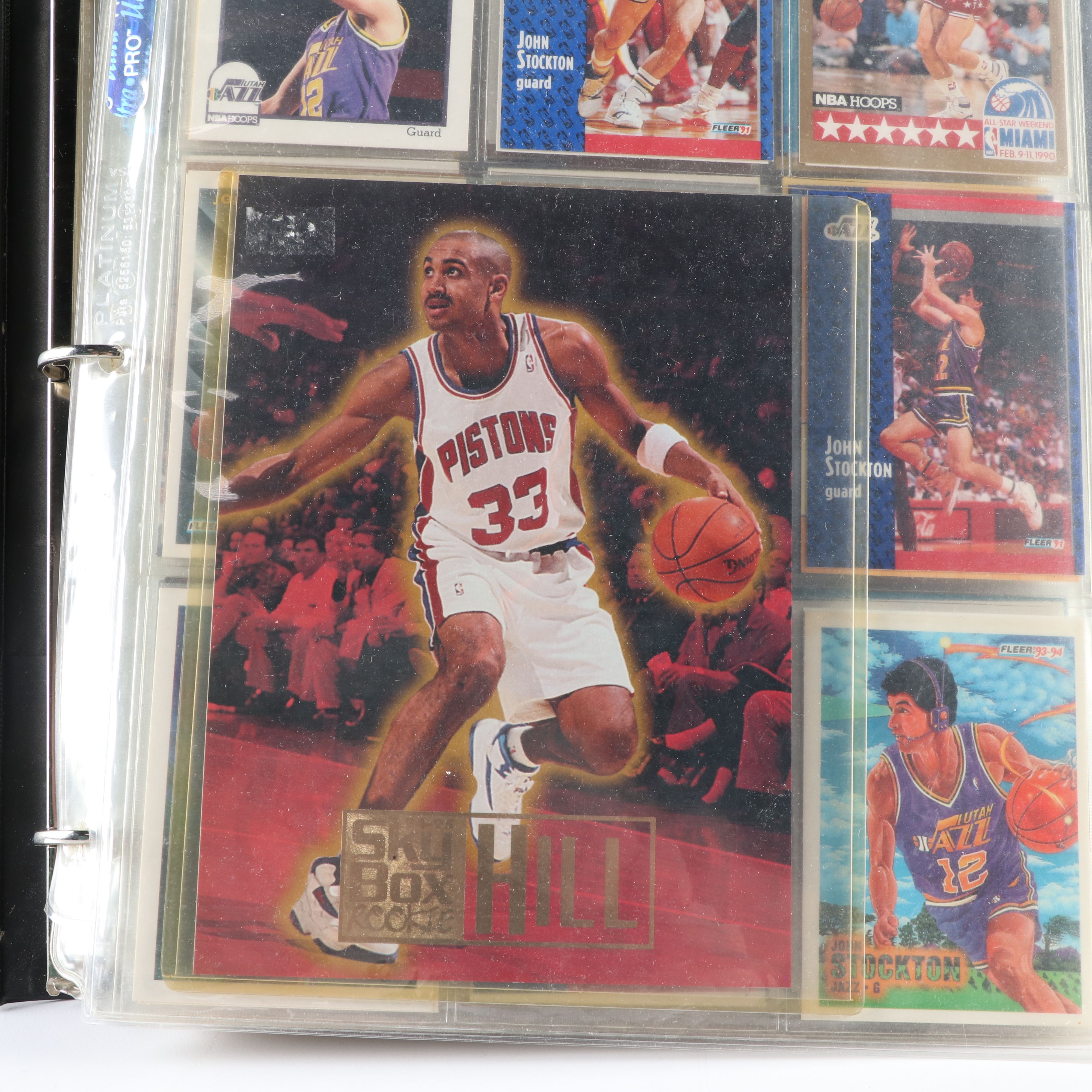 NBA Hoops with Other Basketball Cards Featuring John Stockton and Magic Johnson