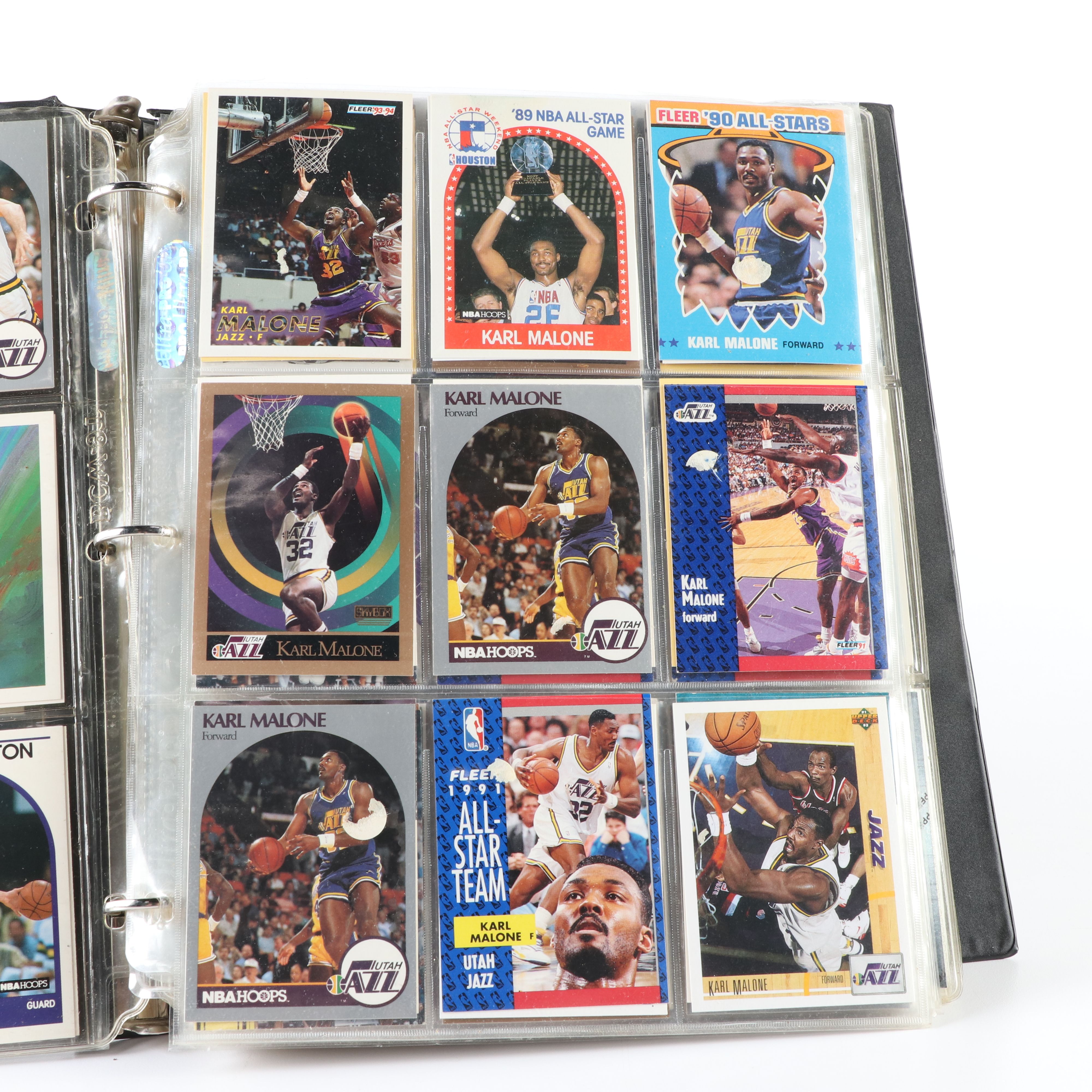 NBA Hoops with Other Basketball Cards Featuring John Stockton and Magic Johnson