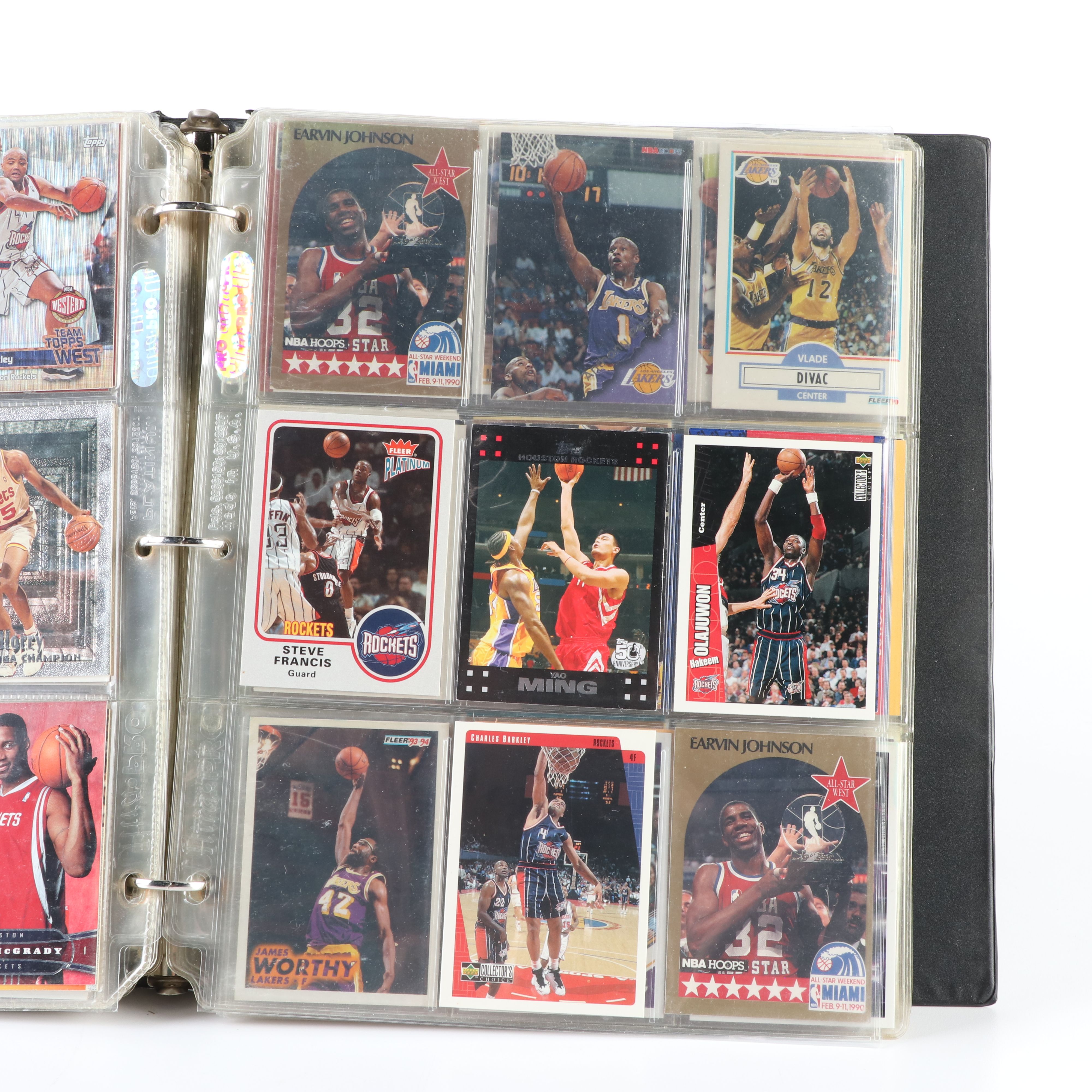 NBA Hoops with Other Basketball Cards Featuring John Stockton and Magic Johnson
