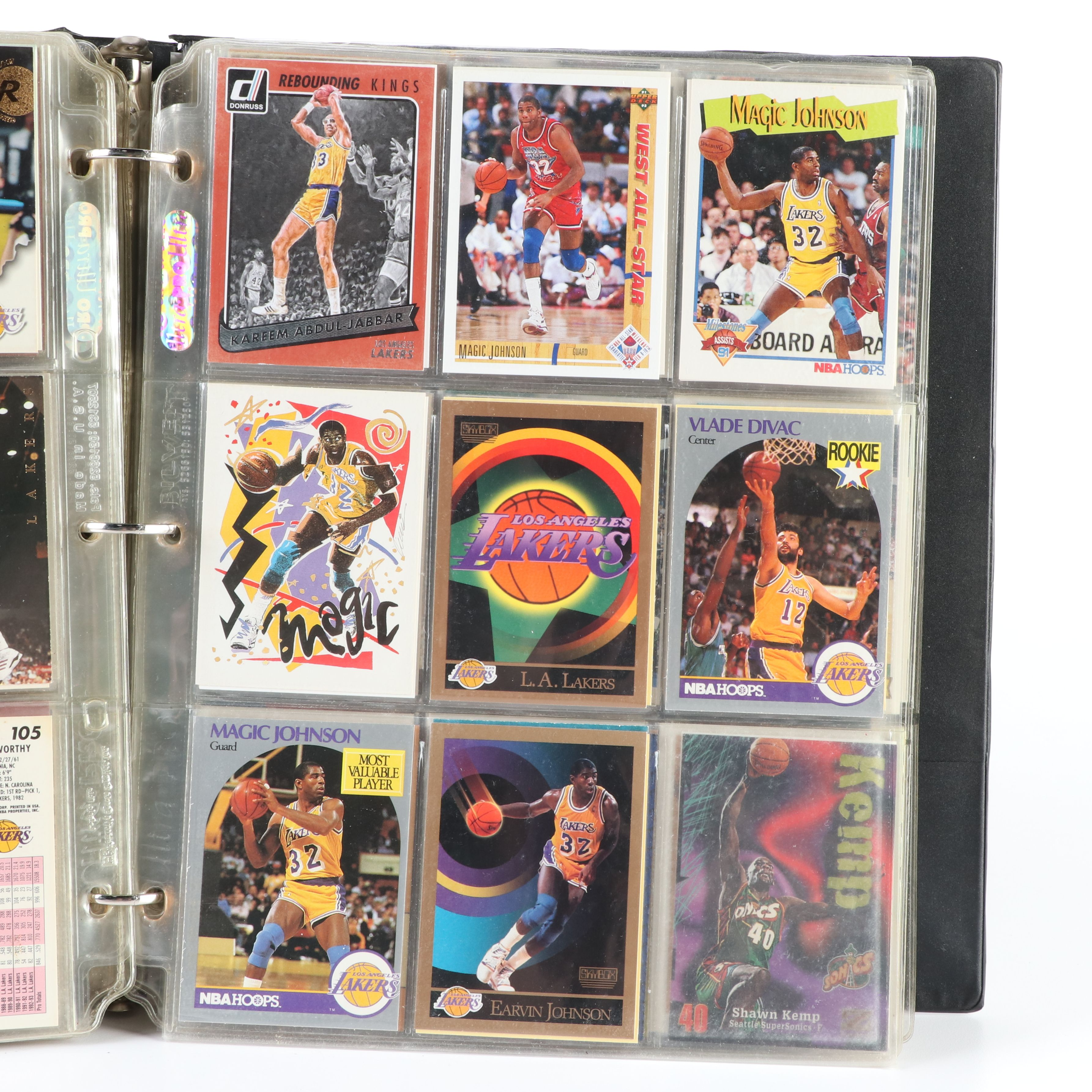 NBA Hoops with Other Basketball Cards Featuring John Stockton and Magic Johnson