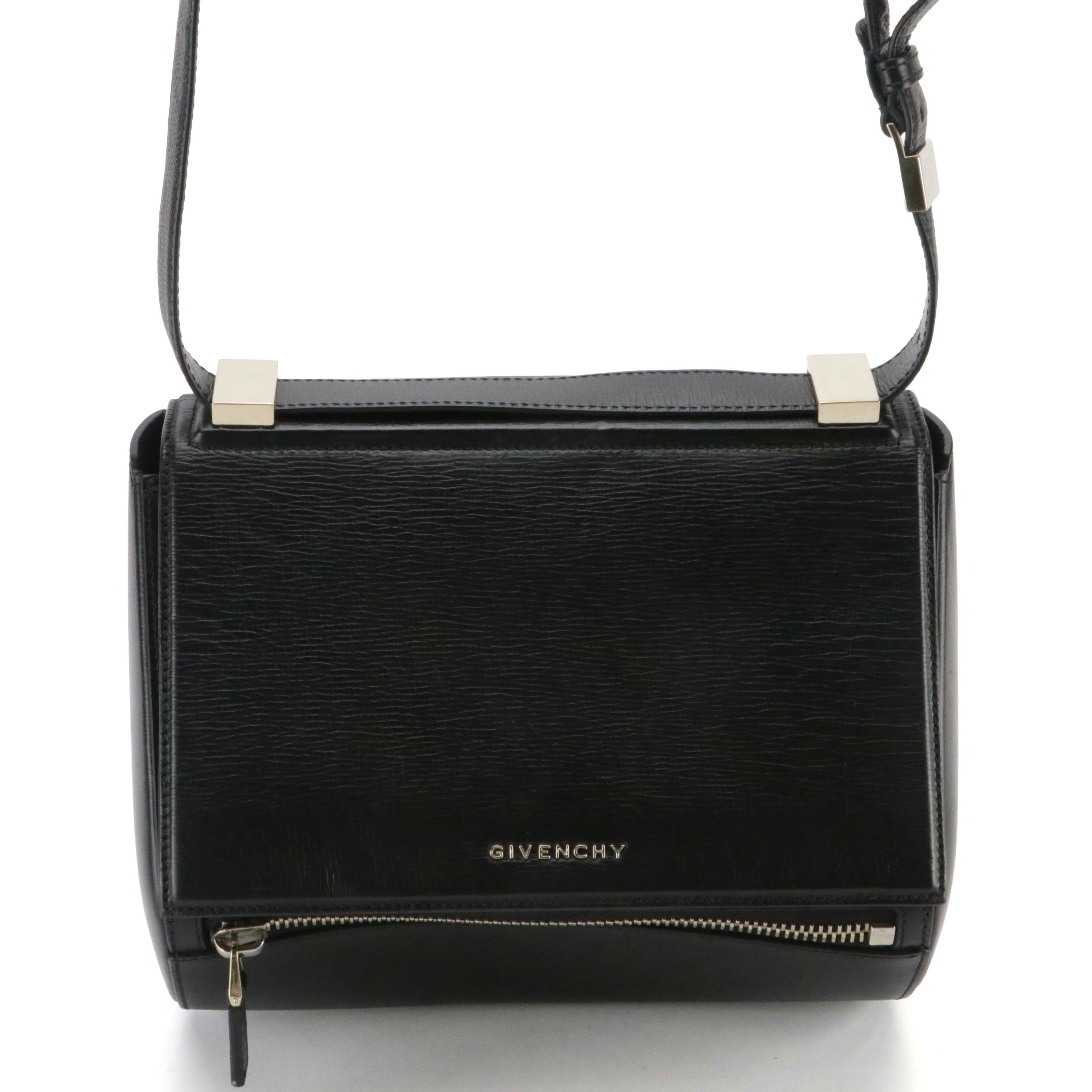 Givenchy Large Pandora Box Bag in Black Grained Leather