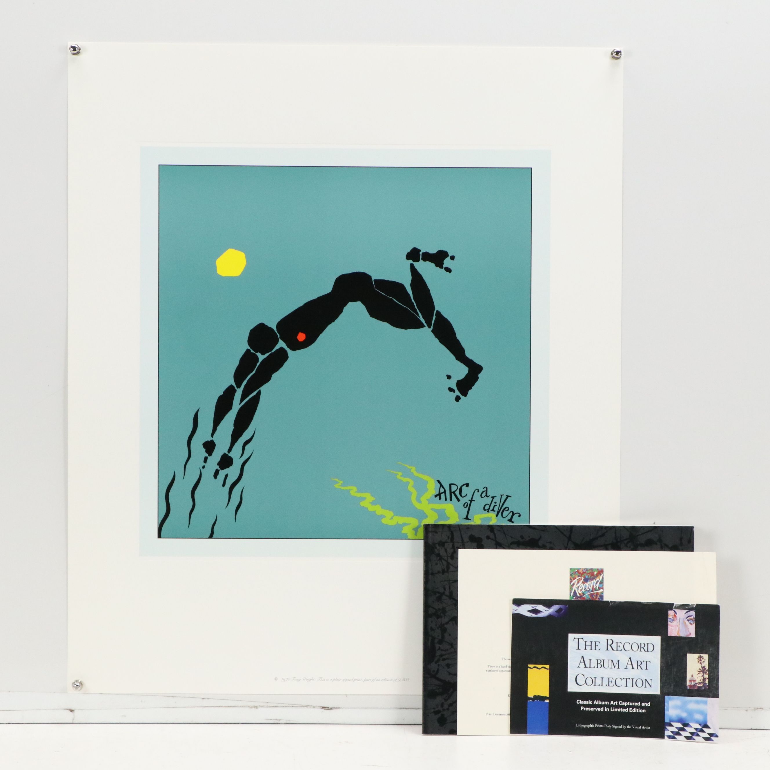 Tony Wright Offset Lithograph "Arc of a Diver," 1990