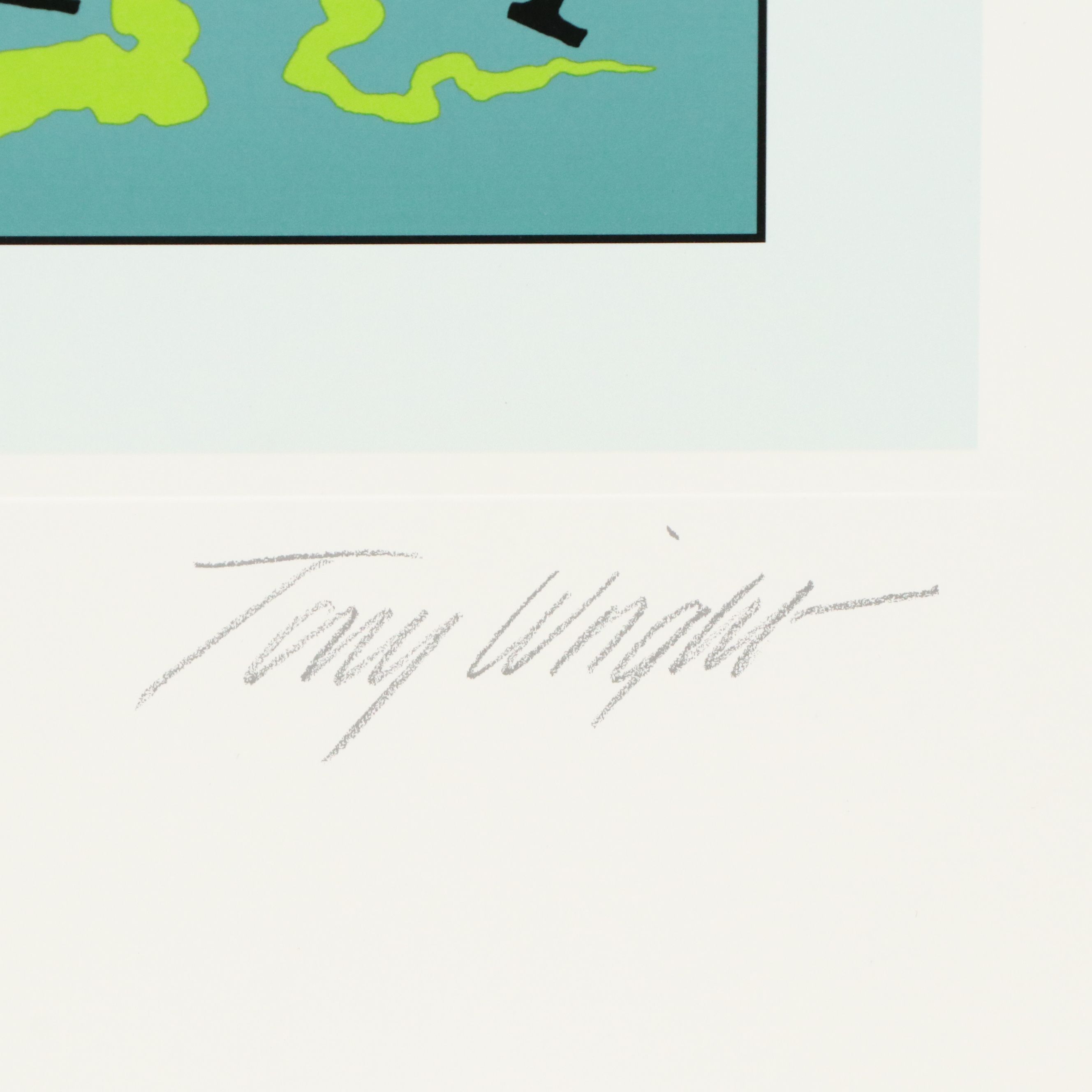 Tony Wright Offset Lithograph "Arc of a Diver," 1990