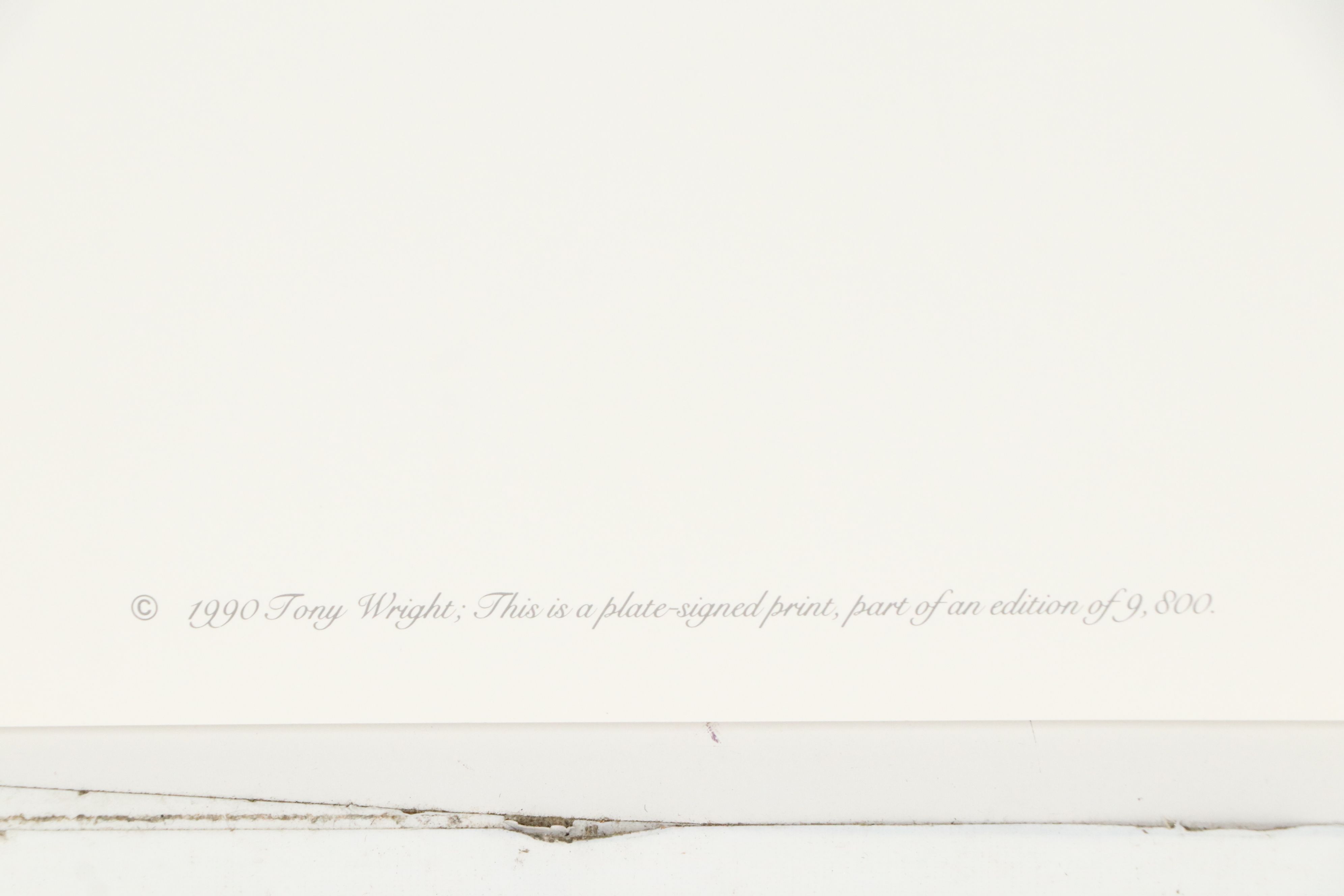 Tony Wright Offset Lithograph "Arc of a Diver," 1990