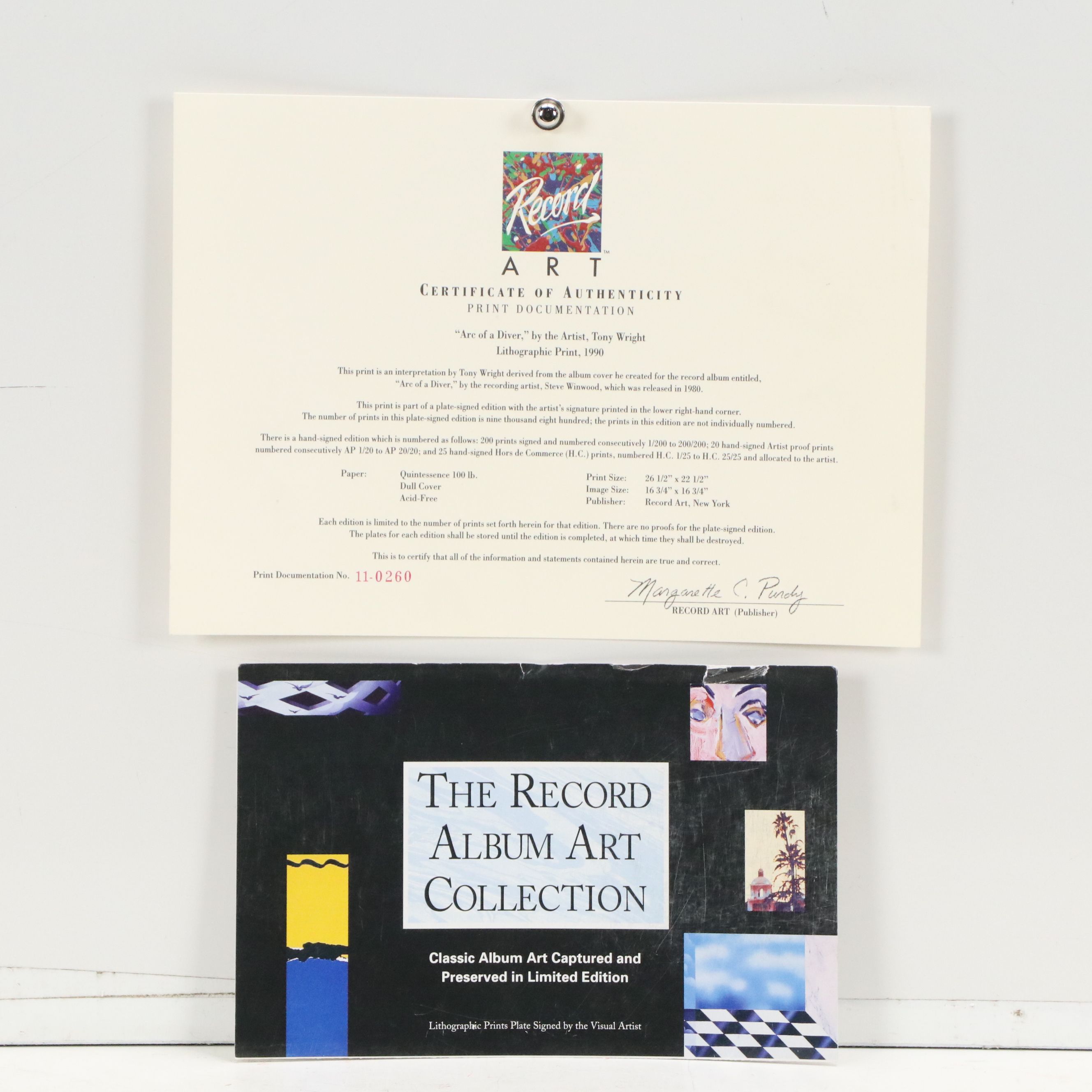 Tony Wright Offset Lithograph "Arc of a Diver," 1990