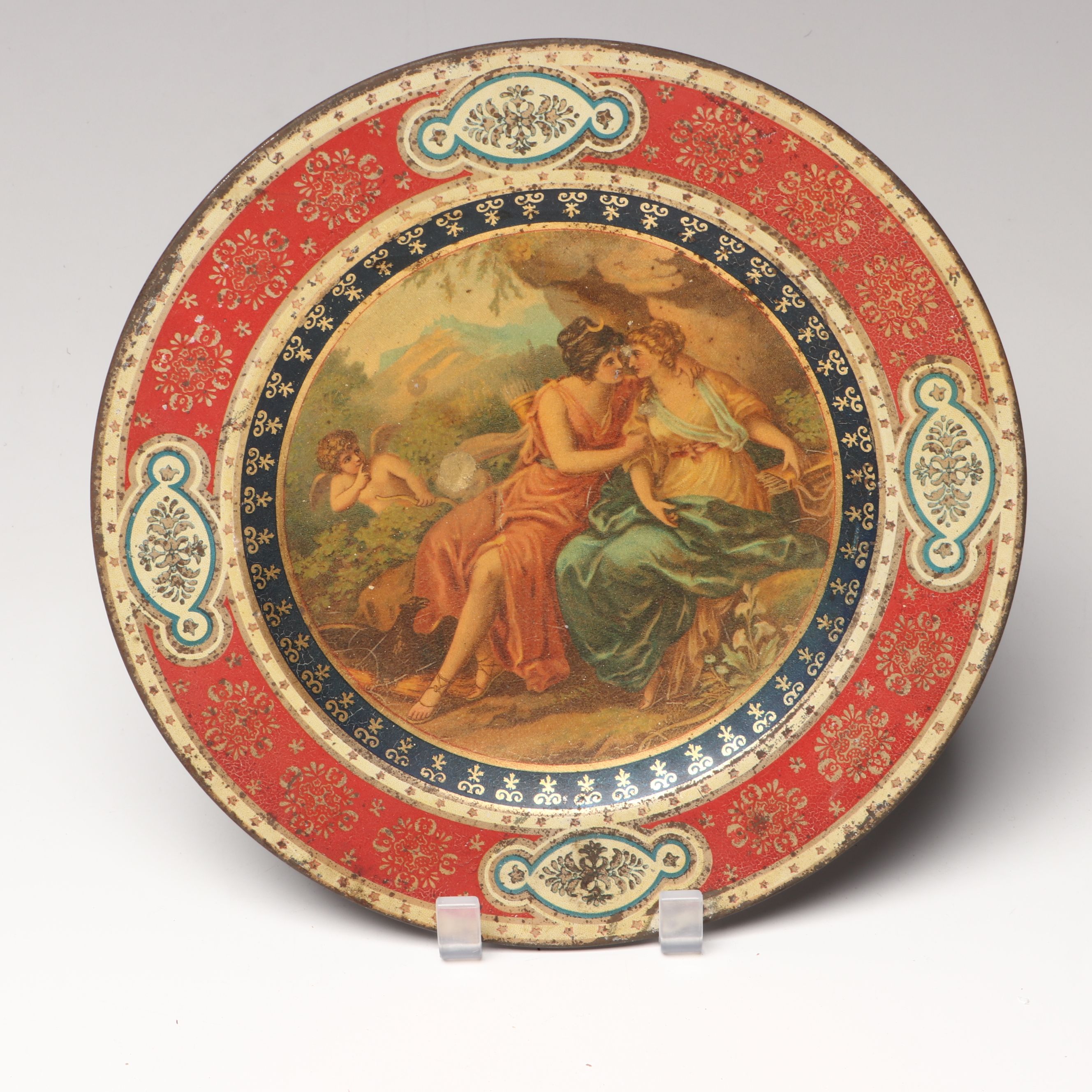 "The Works of Edgar Allan Poe" with Other Leather Bound Books and Toleware Trays