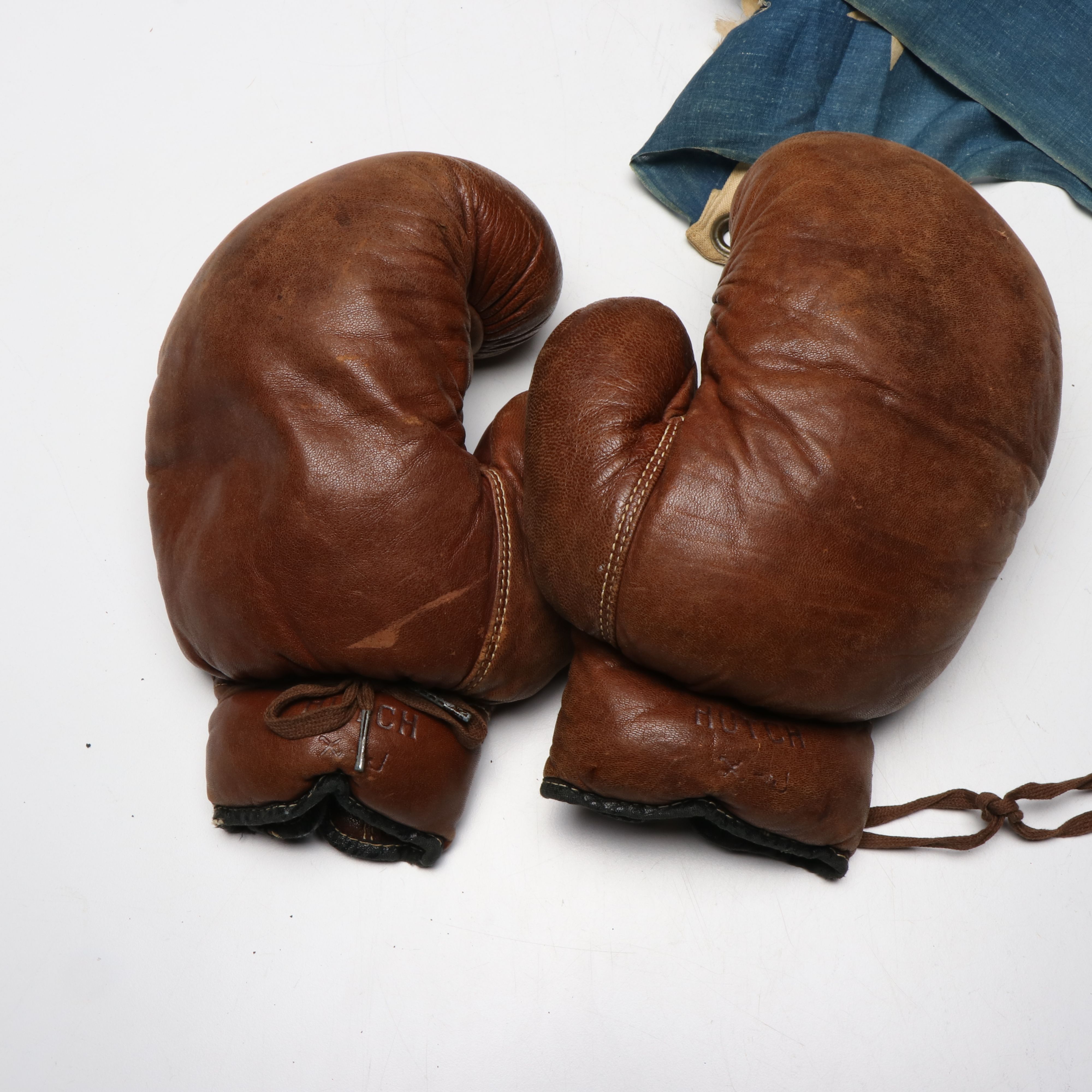 48-Star U.S. Flag with Vintage Boxing Gloves, Catcher's Mitt and More