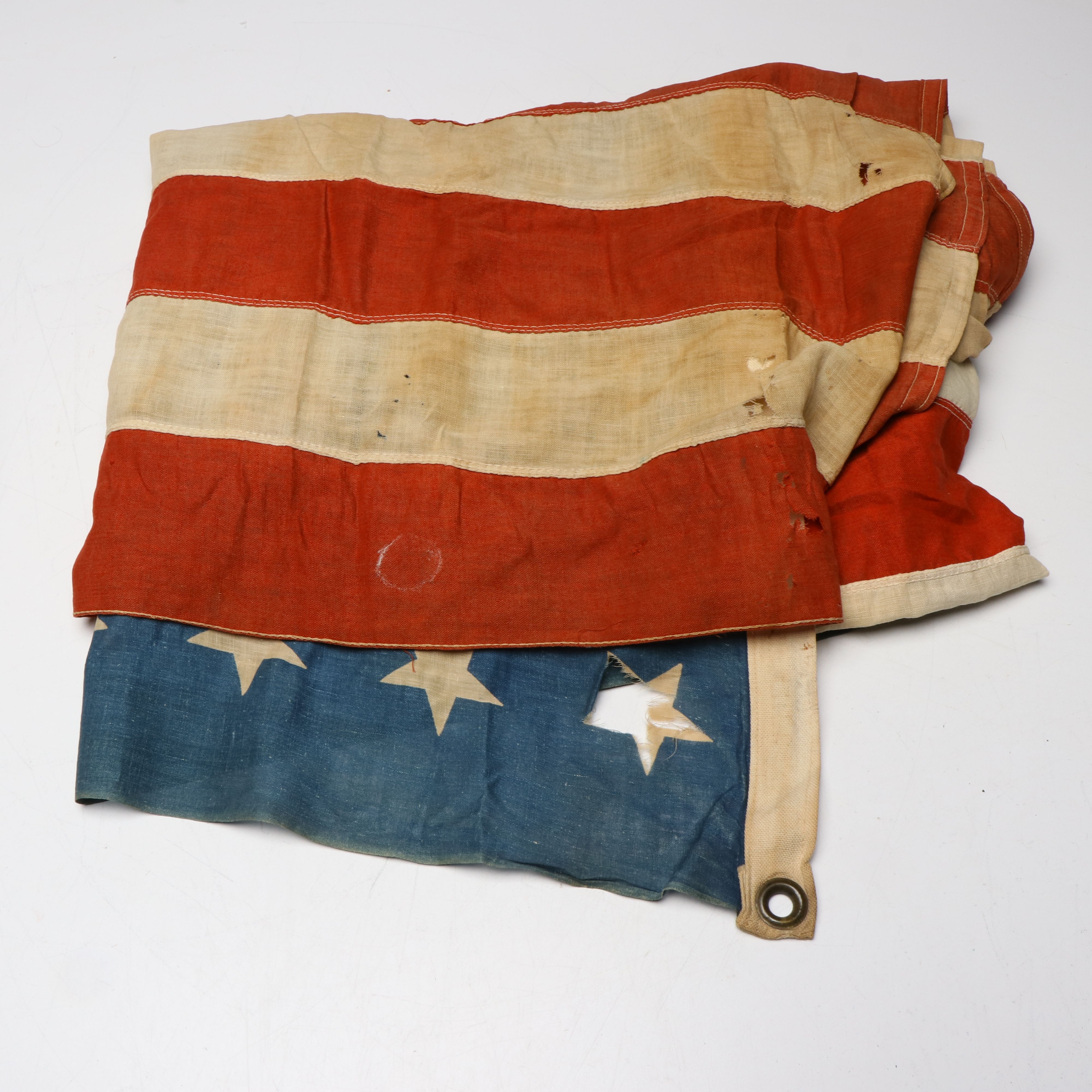 48-Star U.S. Flag with Vintage Boxing Gloves, Catcher's Mitt and More