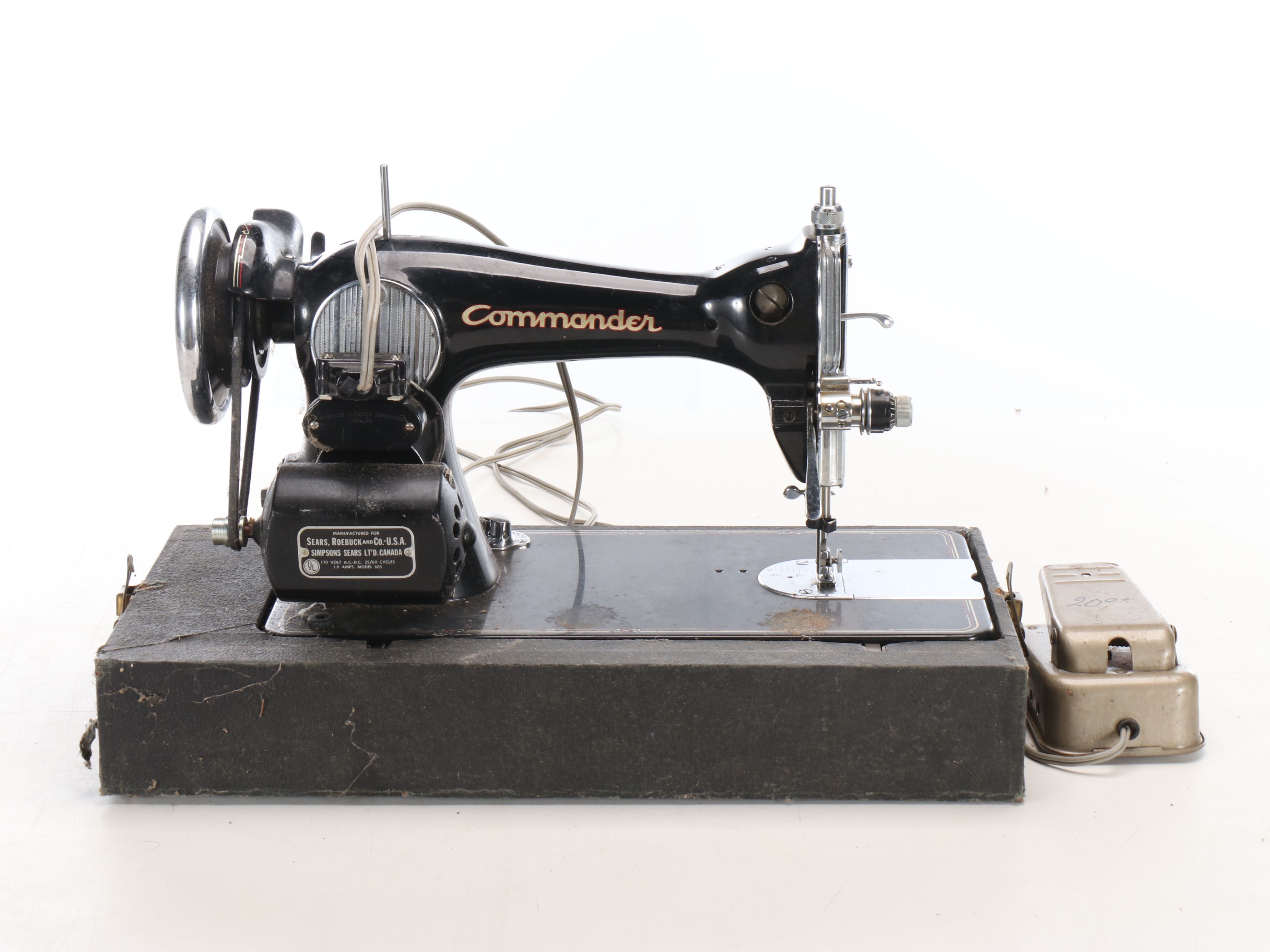 Sears, Roebuck & Co. "Commander" Electric Sewing Machine, Mid-20th Century