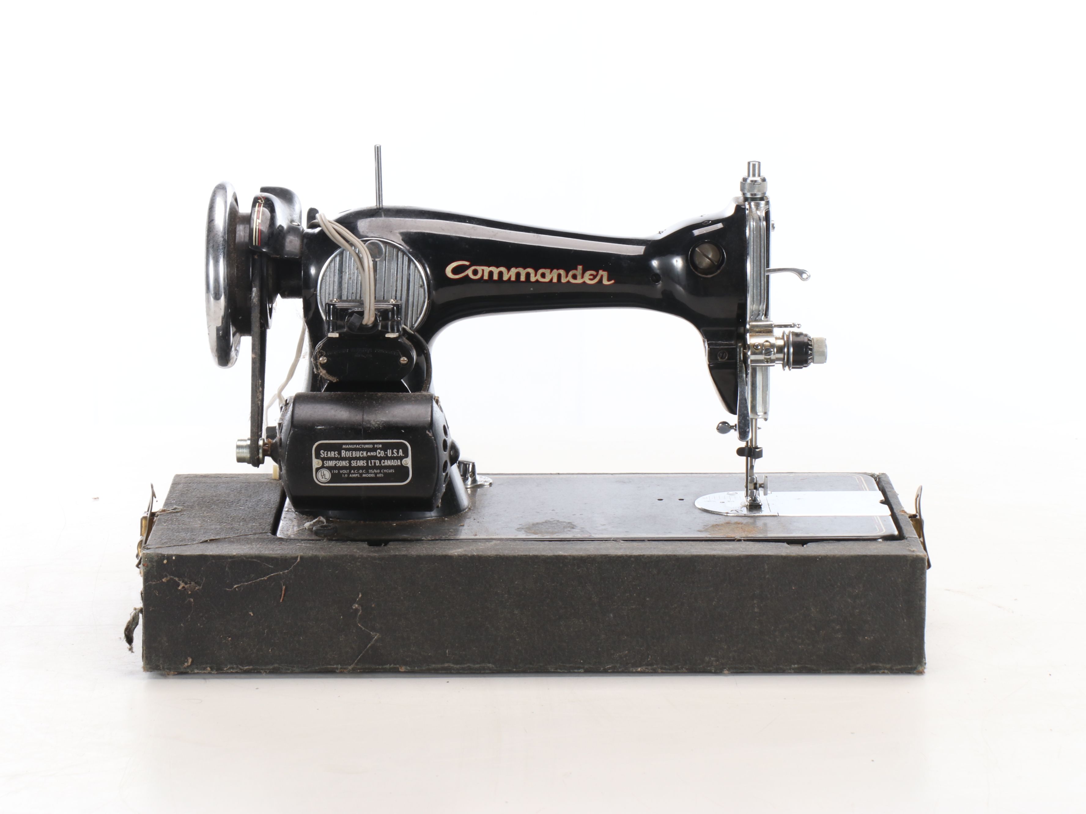 Sears, Roebuck & Co. "Commander" Electric Sewing Machine, Mid-20th Century