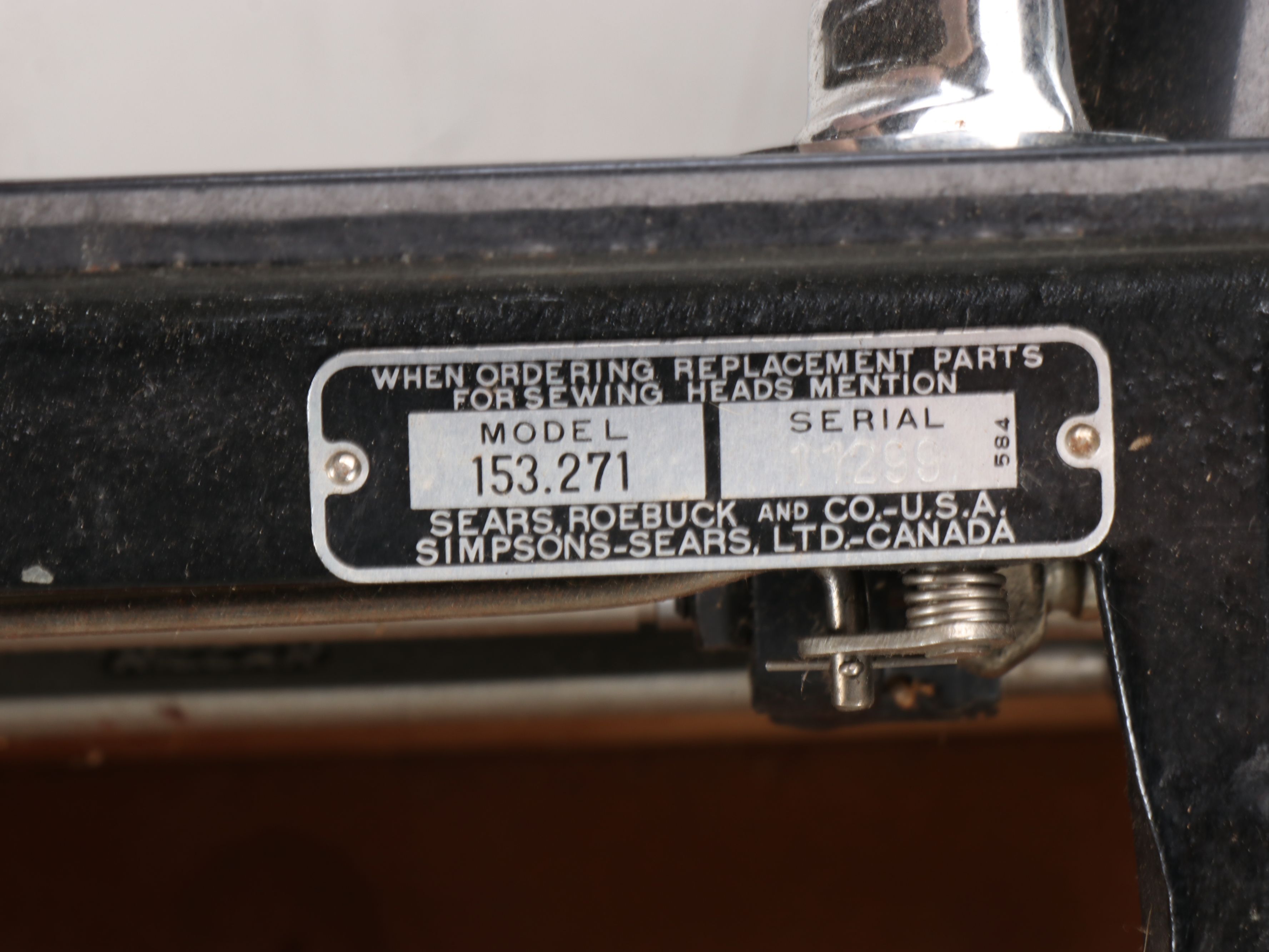 Sears, Roebuck & Co. "Commander" Electric Sewing Machine, Mid-20th Century