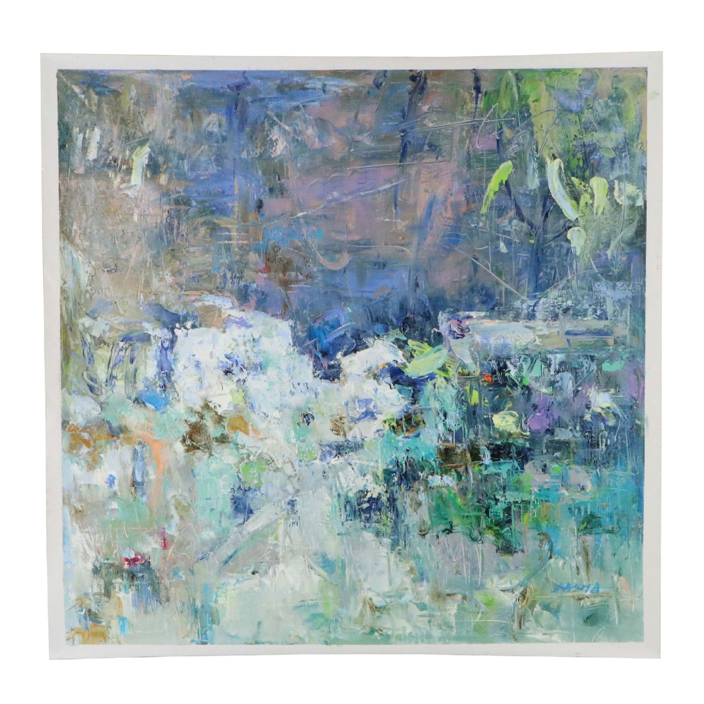 Unstretched Oil Painting "Sympathy," Circa 2026