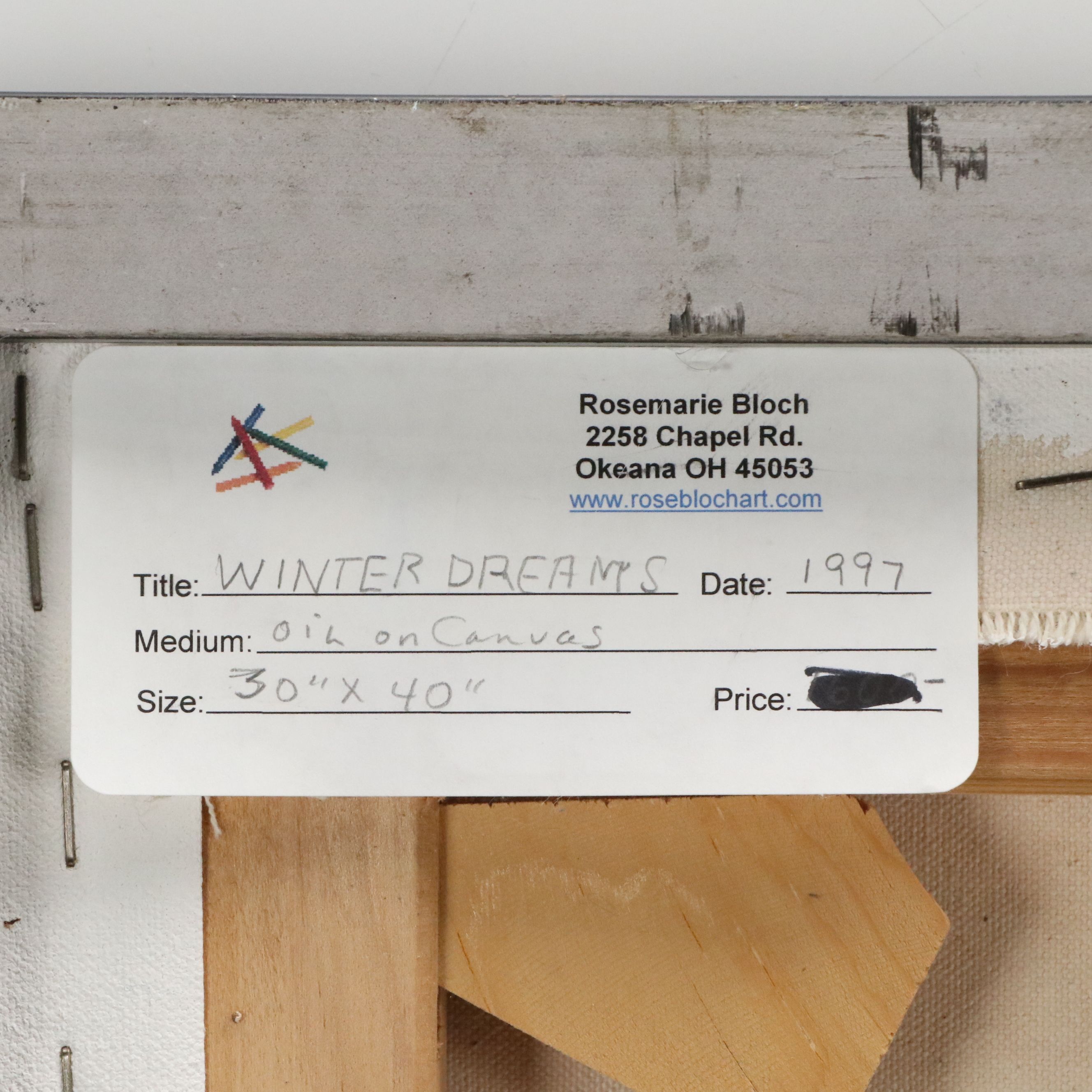 Rosemarie Bloch Acrylic Painting "Winter Dreams," 1997