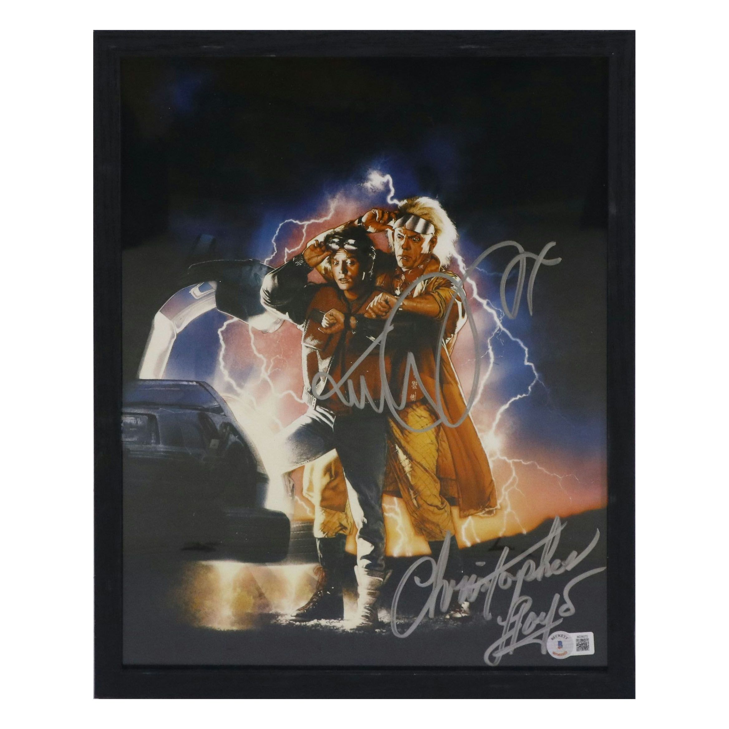 Christopher Lloyd and Michael J. Fox Signed Photo Print, Beckett