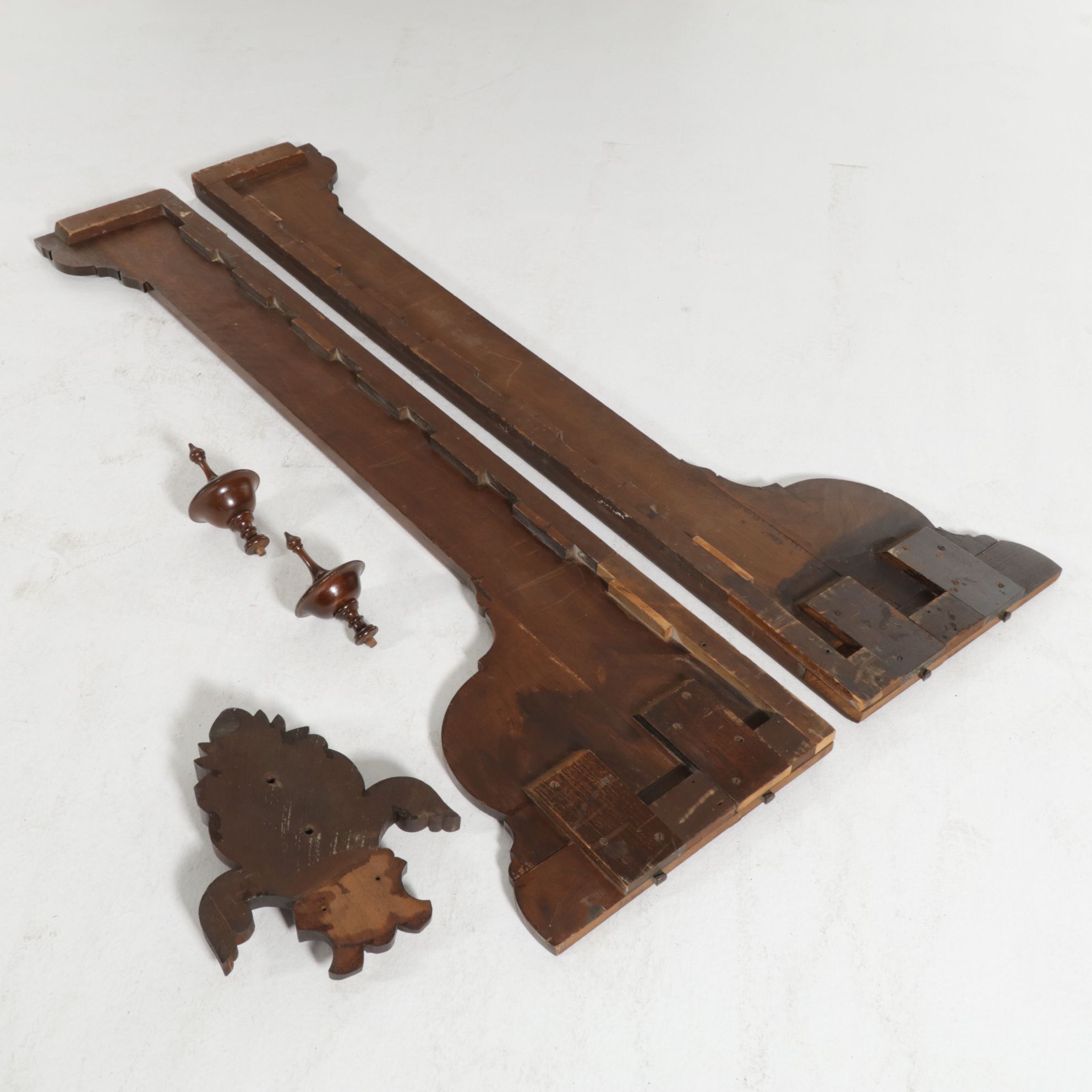 Victorian Carved Mahogany Full Size Bed Frame, Late 19th to Early 20th Century