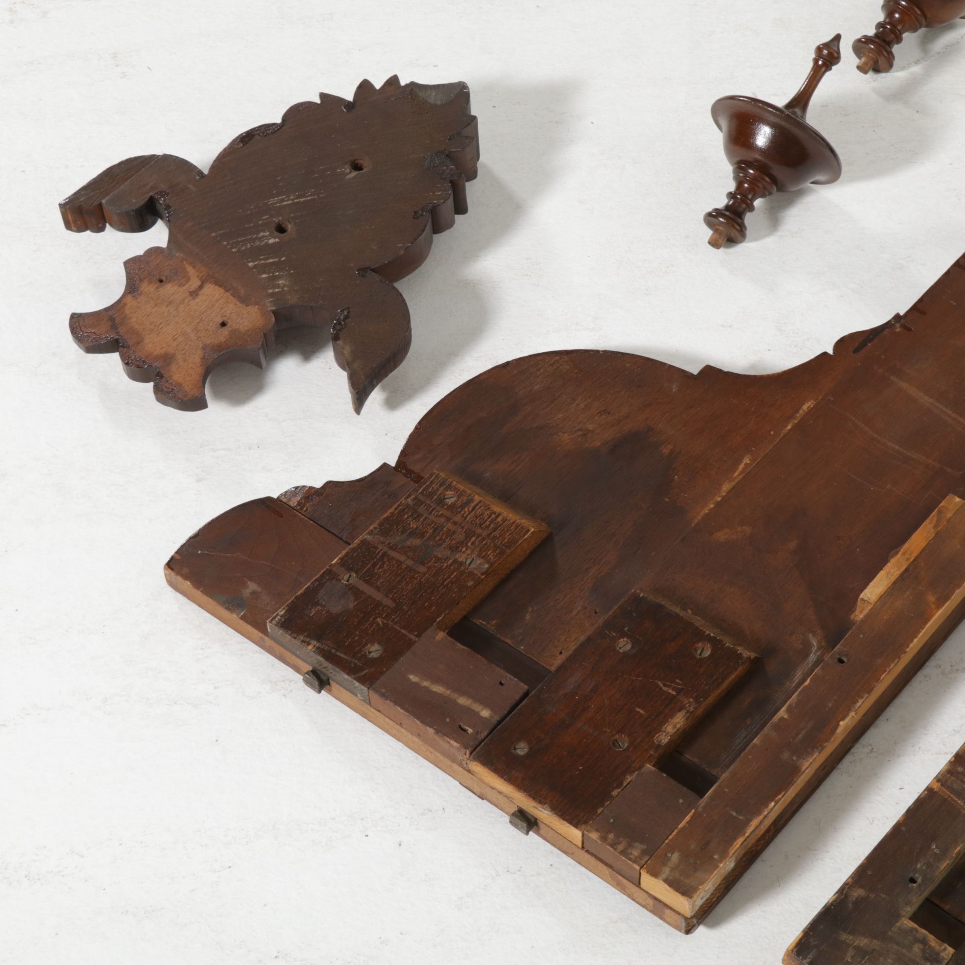 Victorian Carved Mahogany Full Size Bed Frame, Late 19th to Early 20th Century