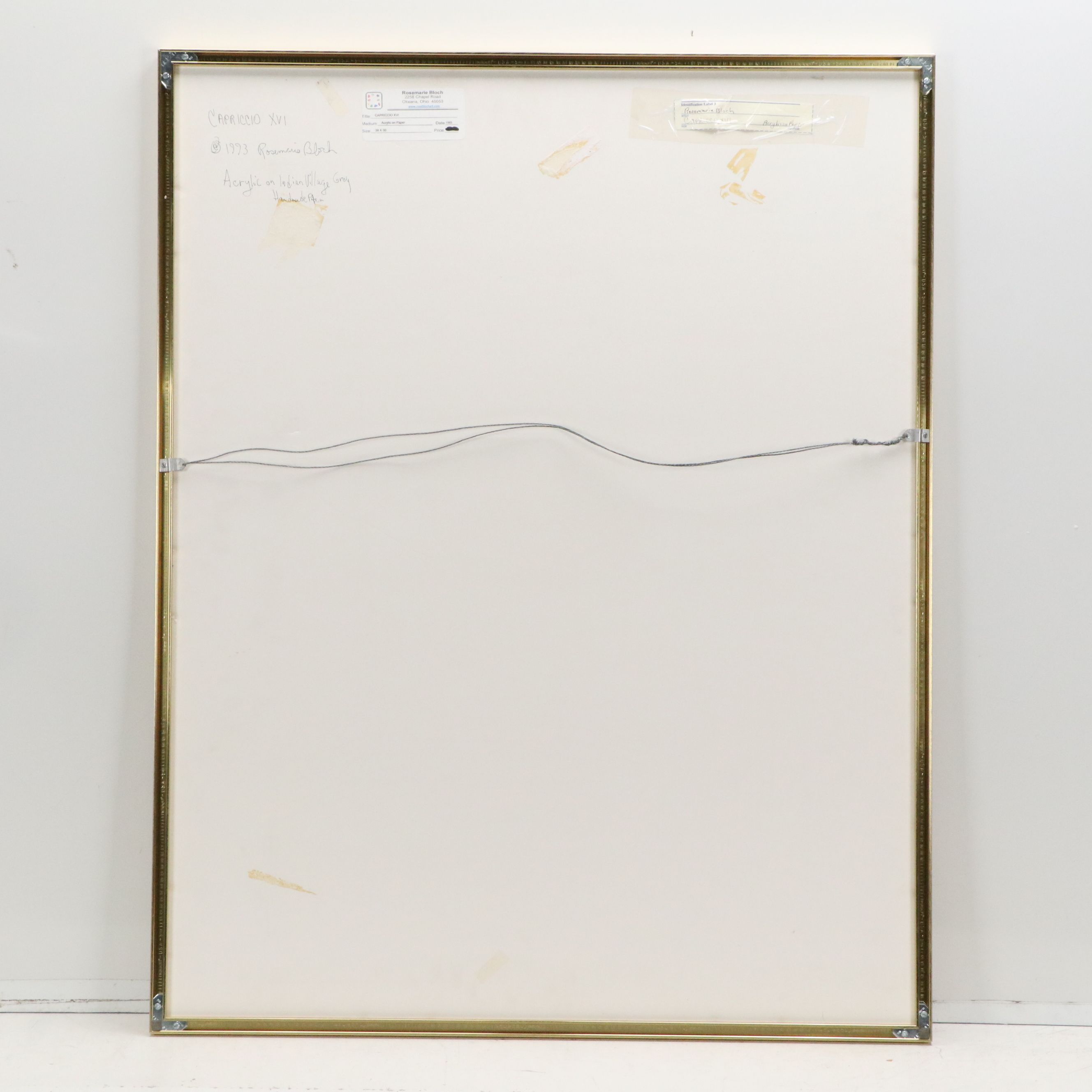 Rosemarie Bloch Acrylic Painting "Capriccio XVI," 1993