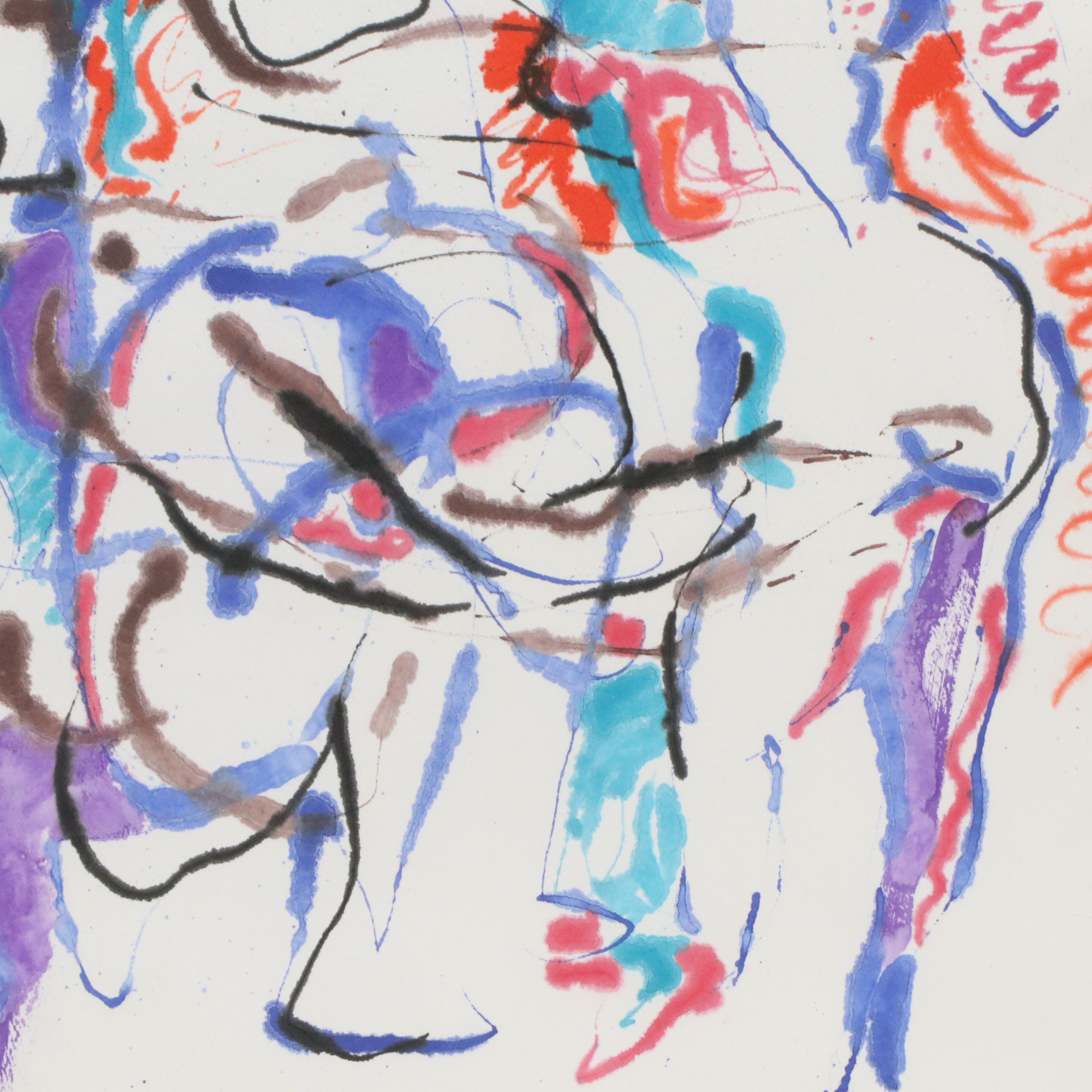 Rosemarie Bloch Ink Drawing "Rondo Printemps," 1995