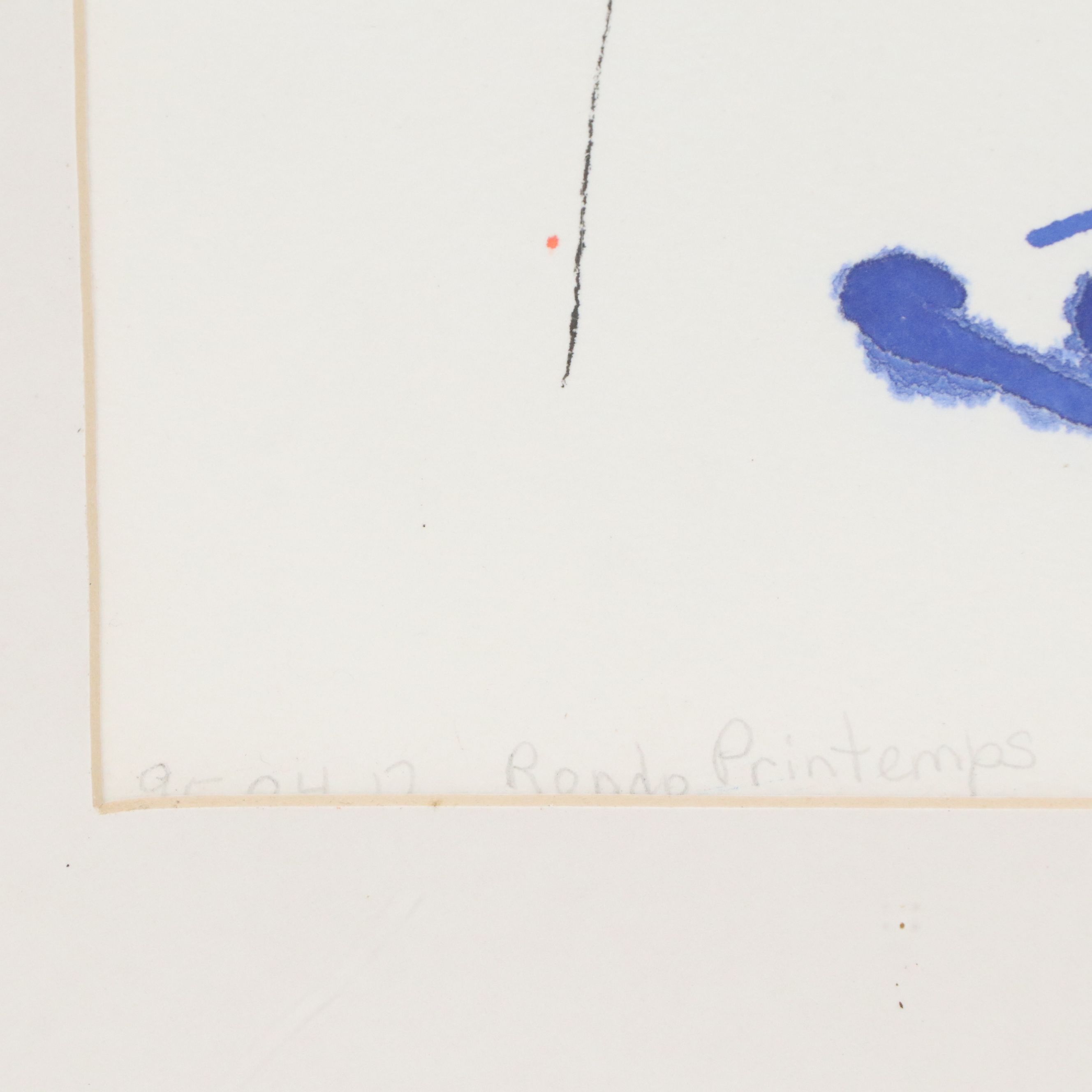 Rosemarie Bloch Ink Drawing "Rondo Printemps," 1995
