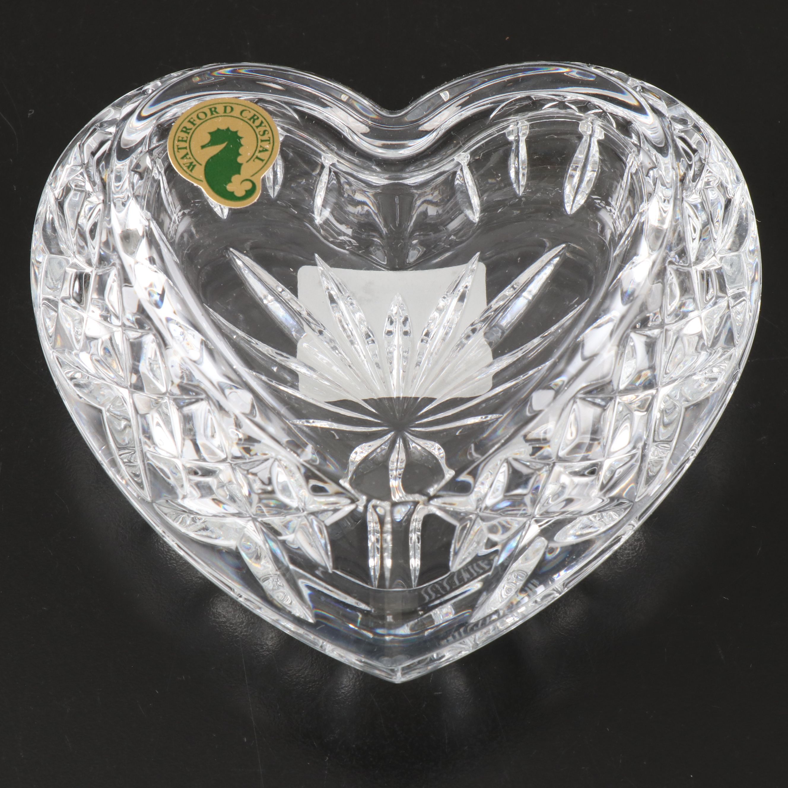 Waterford "Lismore" Heart Box and Square Vase with More Crystal Accessories