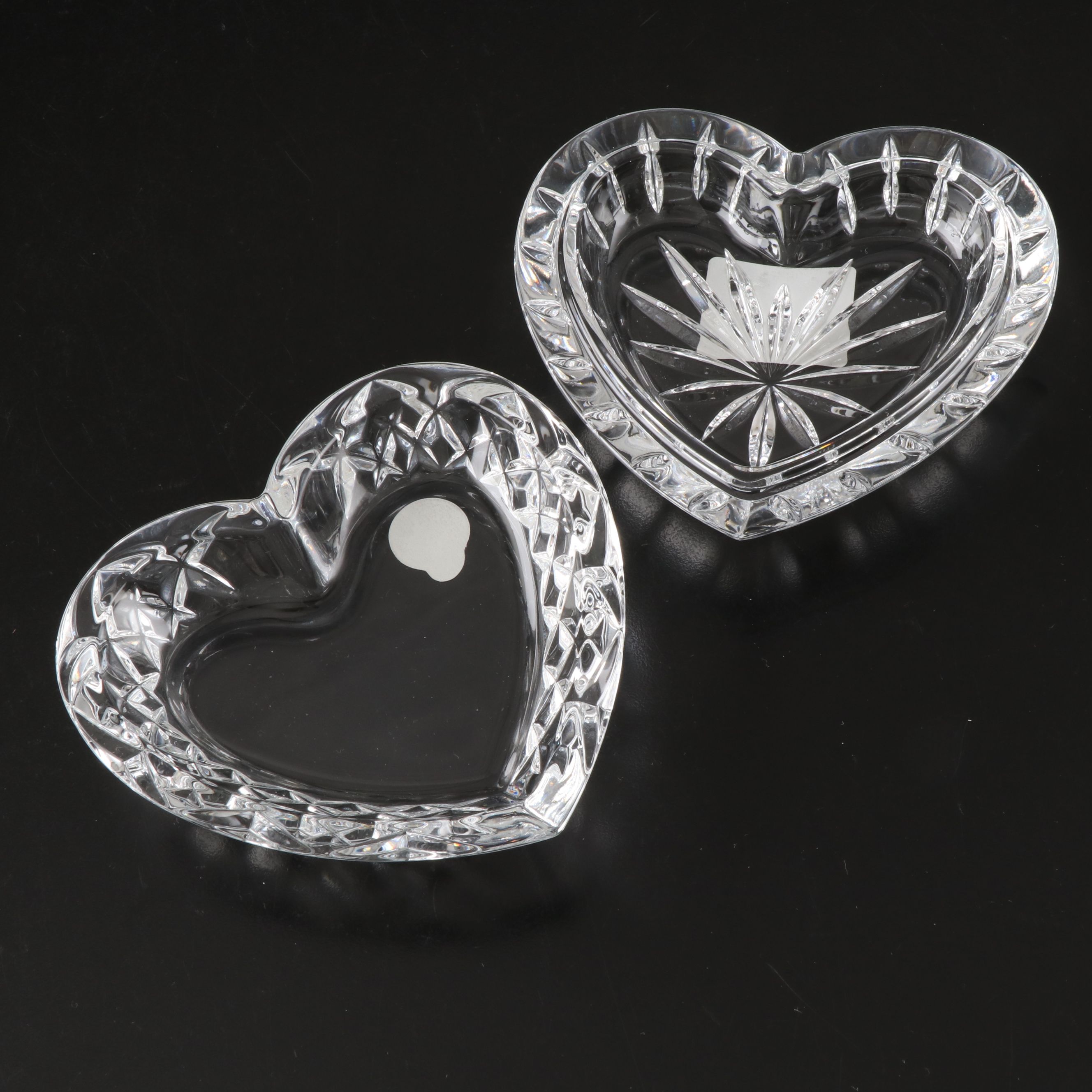 Waterford "Lismore" Heart Box and Square Vase with More Crystal Accessories