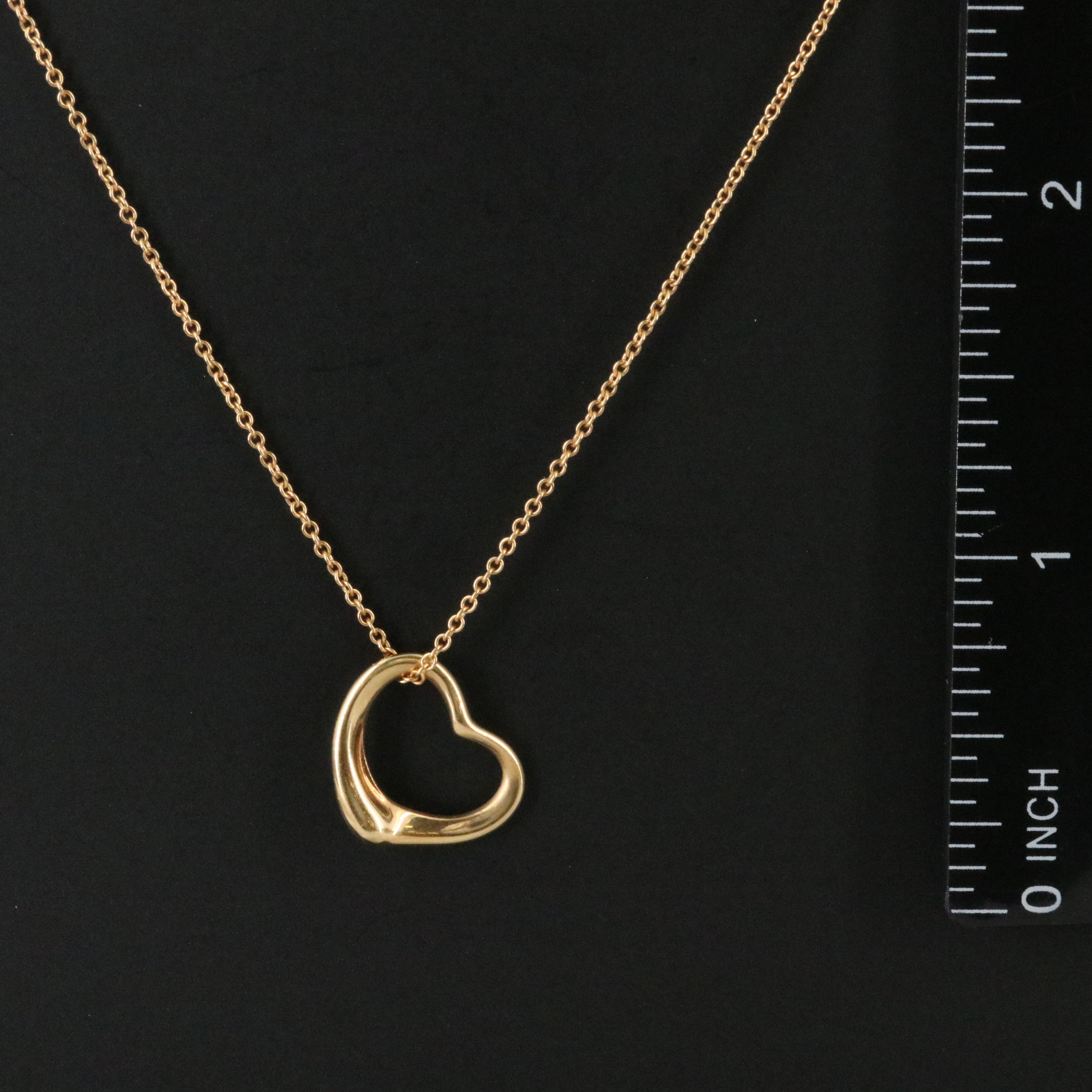 Elsa Peretti for Tiffany & Co. 18K Open Heart Necklace