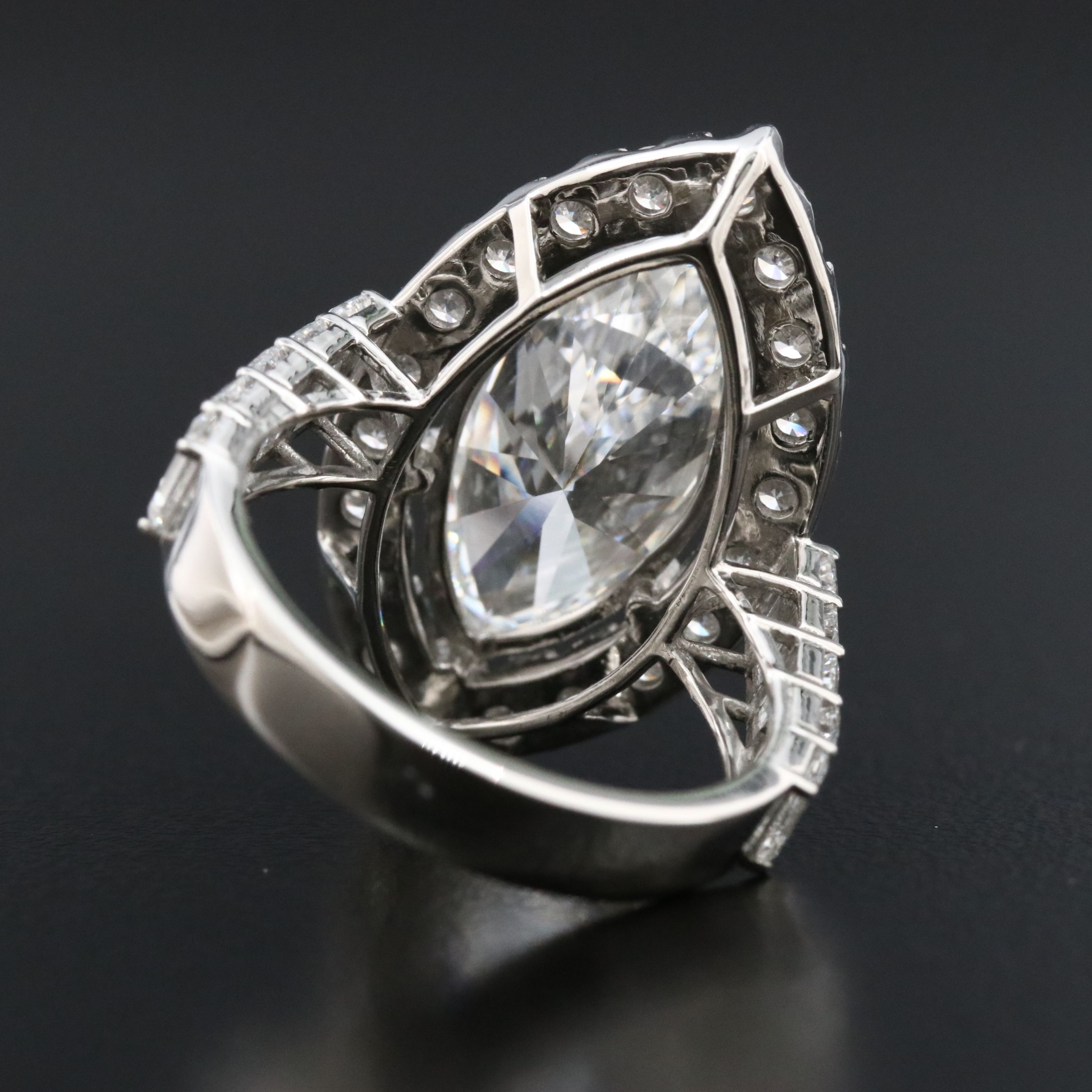 Platinum 7.53 CTW Lab Grown Diamond Ring with IGI Report