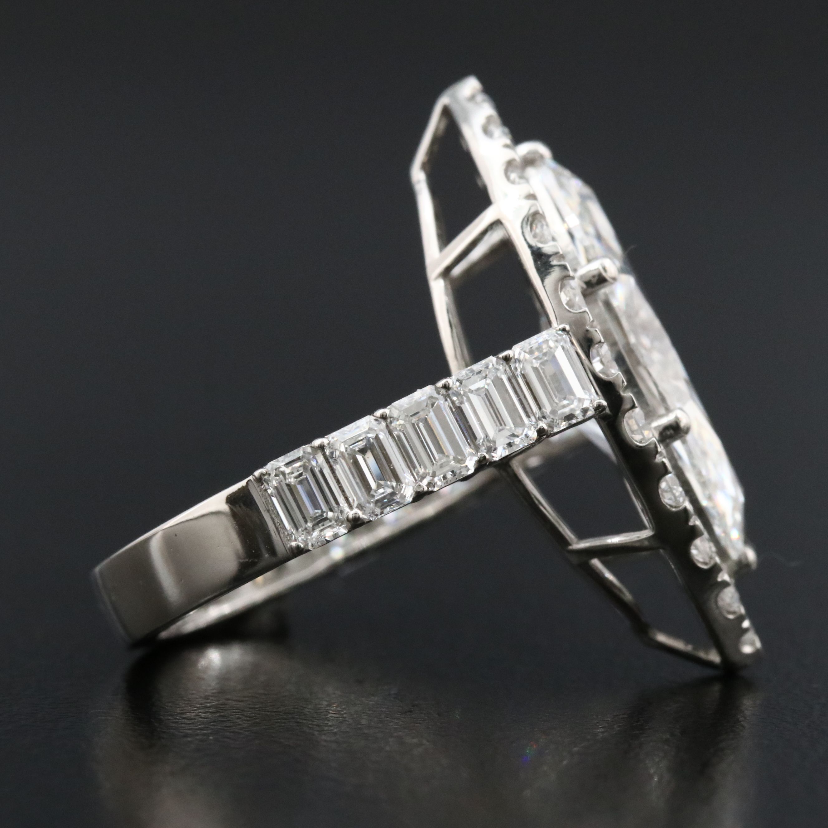 Platinum 7.53 CTW Lab Grown Diamond Ring with IGI Report