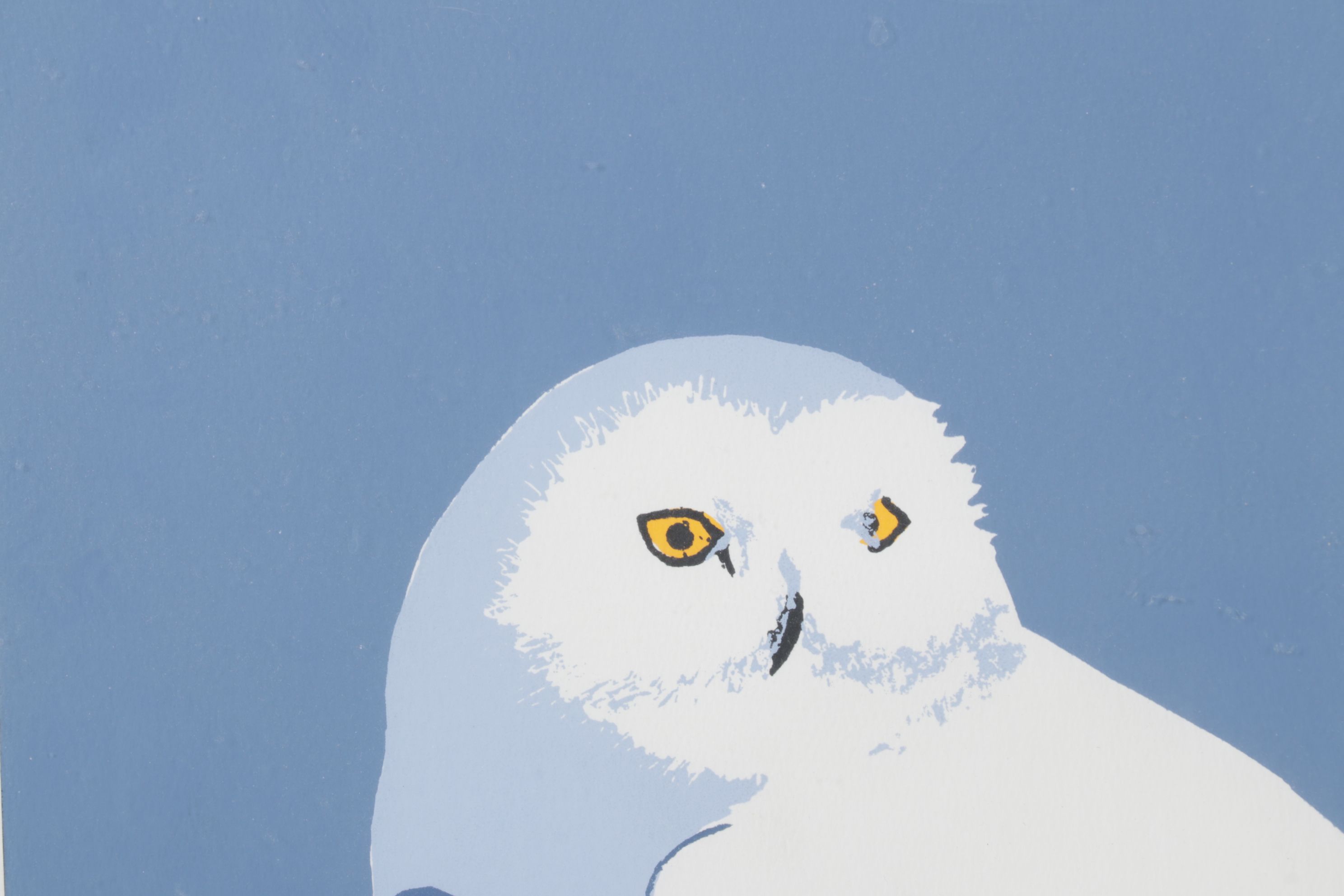 Louise K. Todds Minimalist Tri-Tone Serigraph "Snowy alert", Late 20th Century