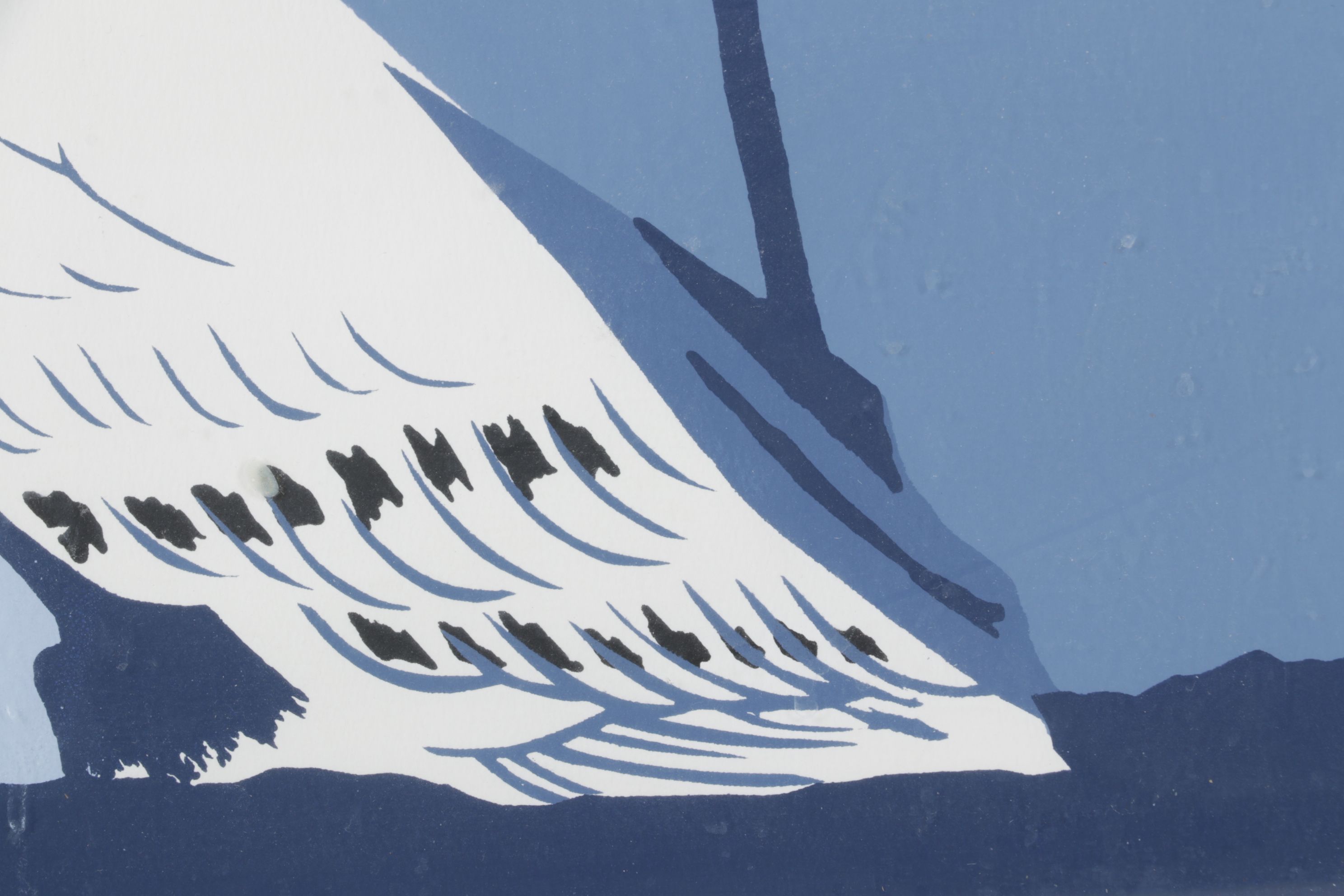 Louise K. Todds Minimalist Tri-Tone Serigraph "Snowy alert", Late 20th Century