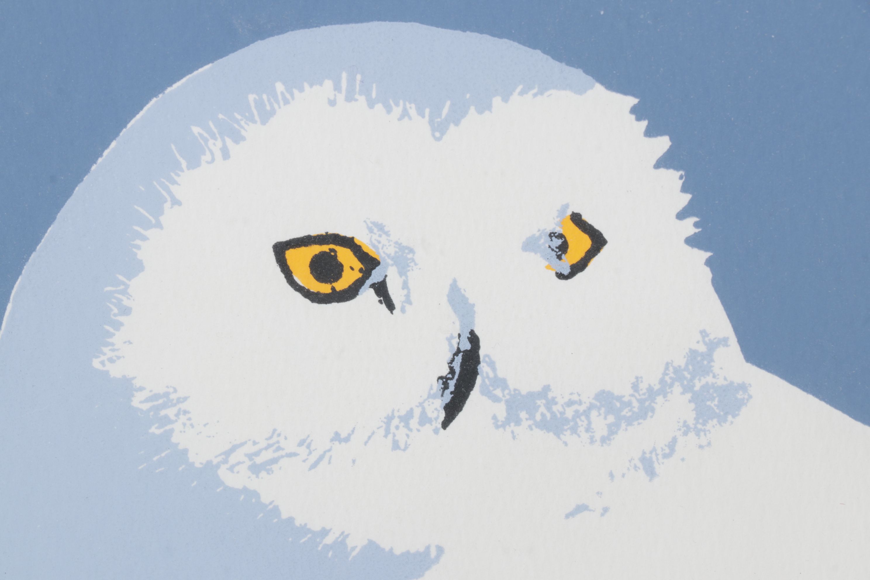 Louise K. Todds Minimalist Tri-Tone Serigraph "Snowy alert", Late 20th Century