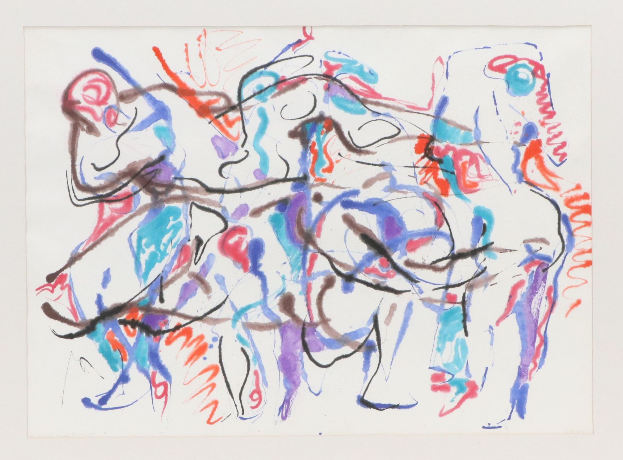 Rosemarie Bloch Ink Drawing "Rondo Printemps," 1995