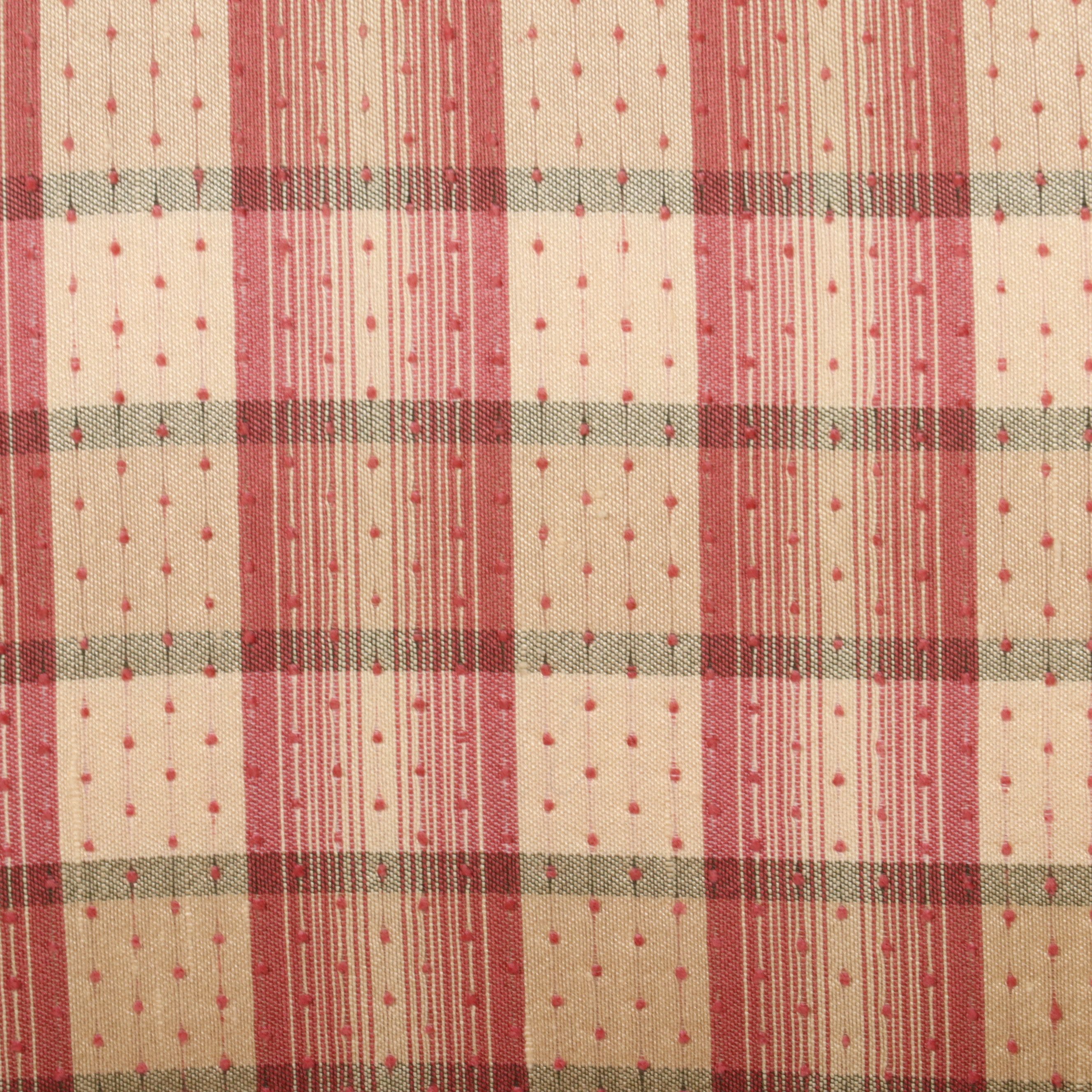 Louis Philippe Style Plaid Upholstered Bergère, Late 20th Century