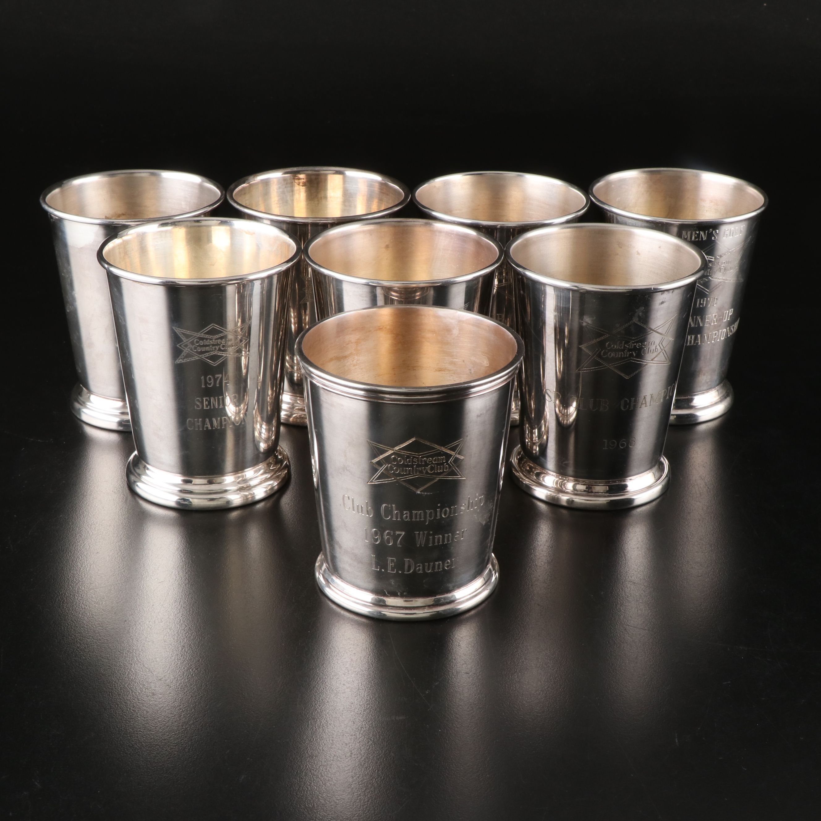 Sheridan and Crescent Silver Plated Coldstream Country Club Julep Cups