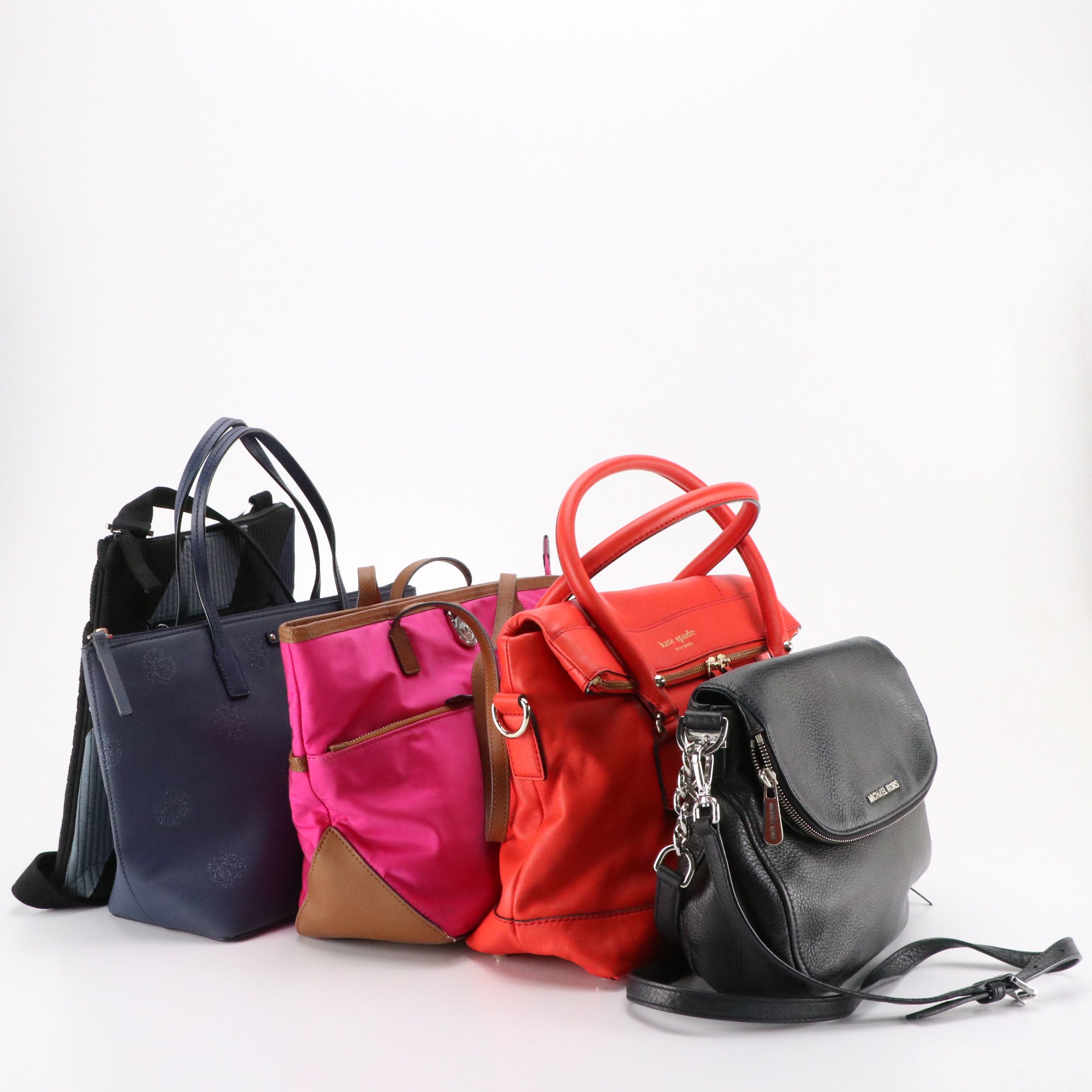 Michael Kors and Kate Spade Leather Bags With Vera Bradley Canvas Crossbody Bag