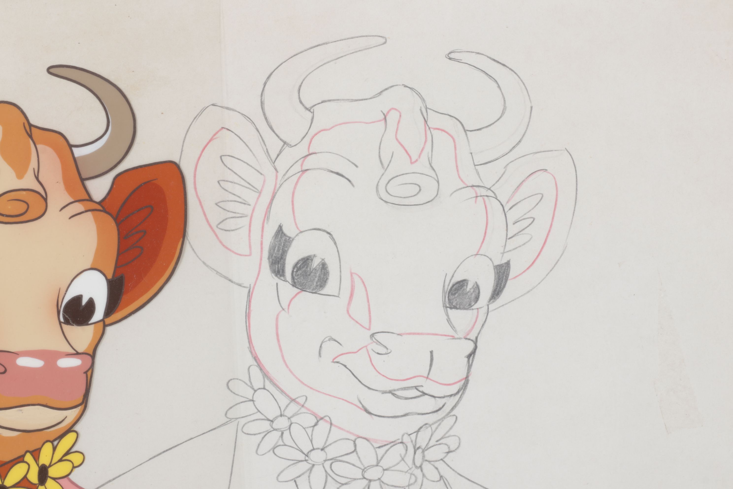 Production Cell and Drawing for Borden Dairy's Elsie the Cow Advertisement