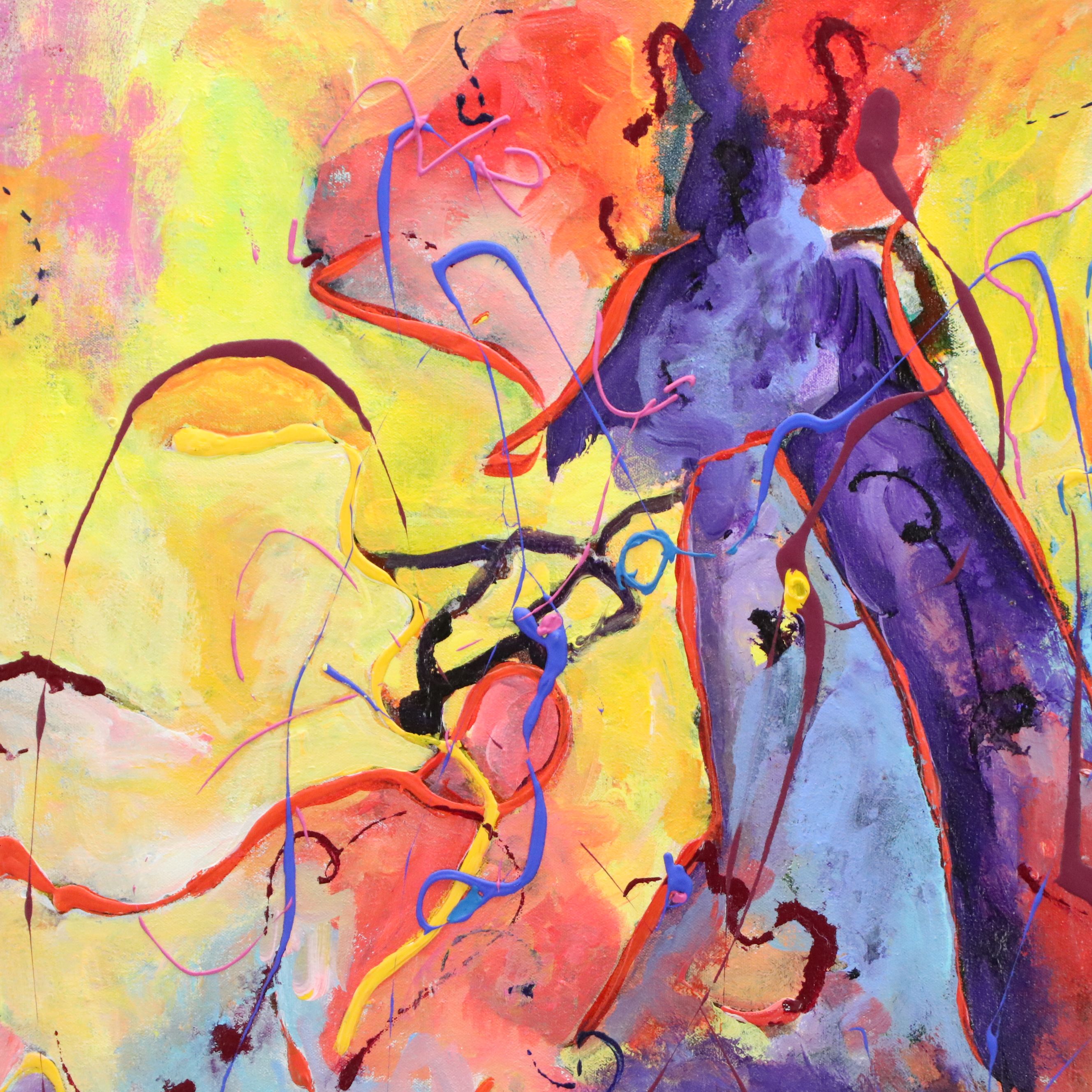 Rosemarie Bloch Acrylic Painting "Lifelines #6," 1995