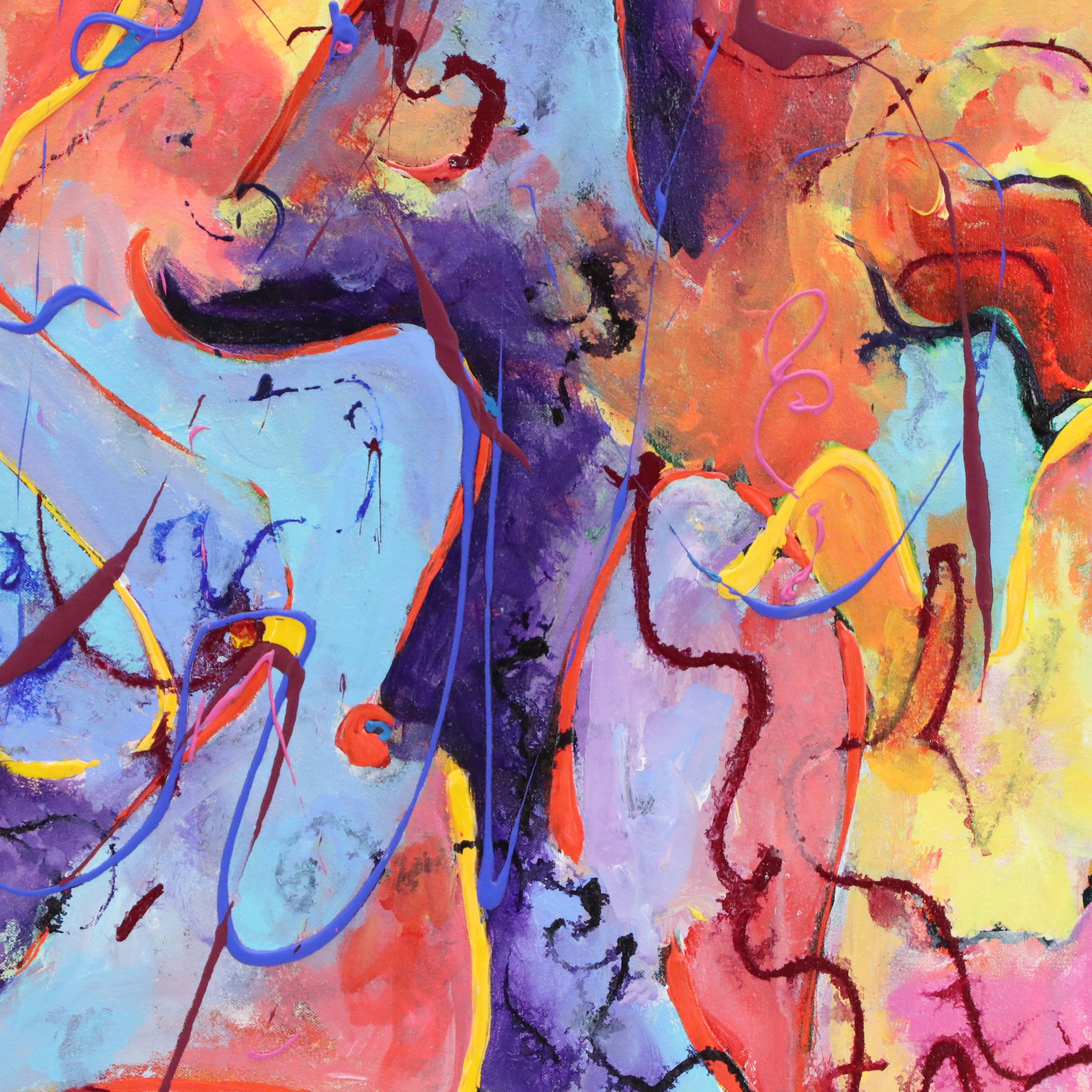 Rosemarie Bloch Acrylic Painting "Lifelines #6," 1995