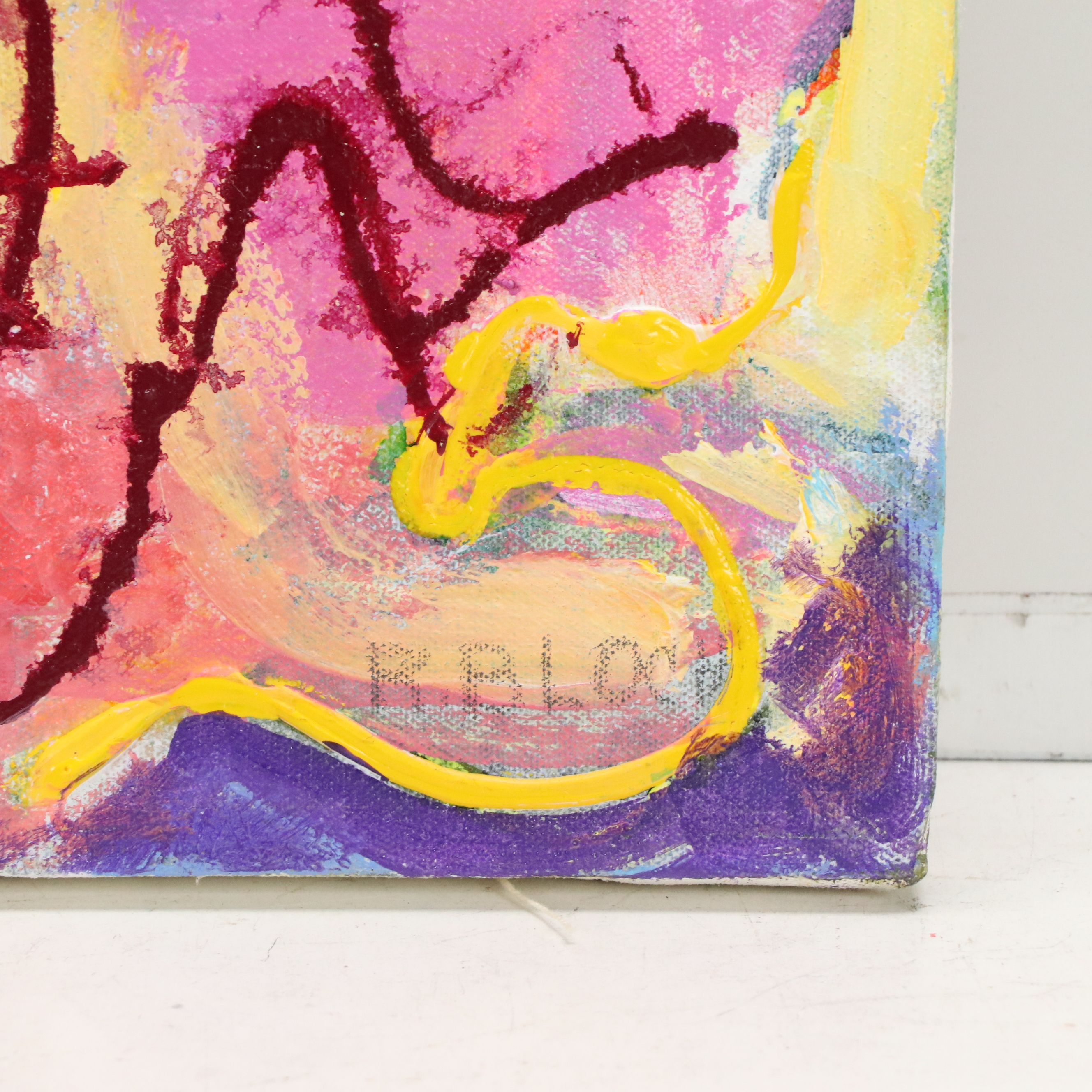Rosemarie Bloch Acrylic Painting "Lifelines #6," 1995
