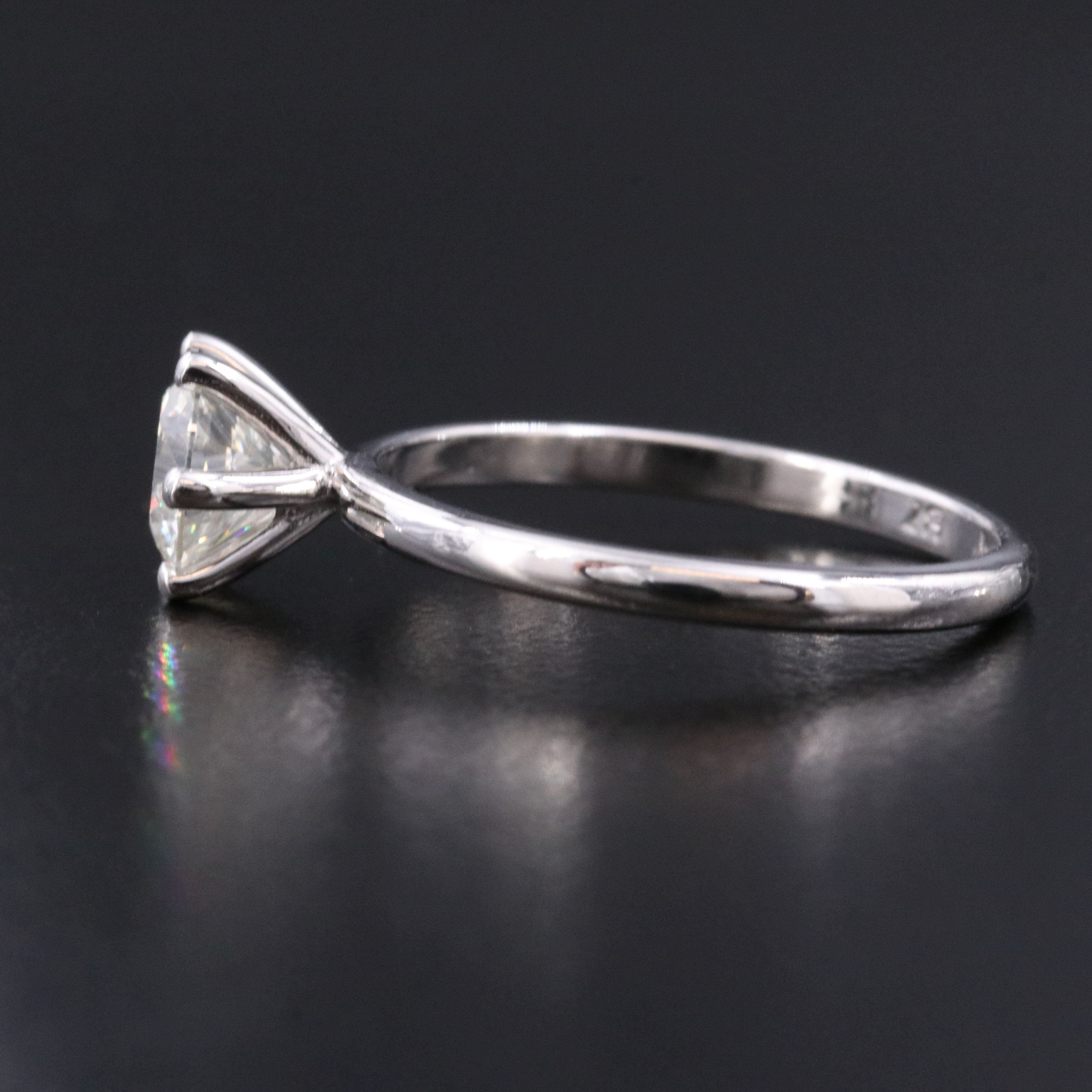 14K 1.01 CT Lab Grown Diamond Solitaire Ring with IGI Jewelry Report