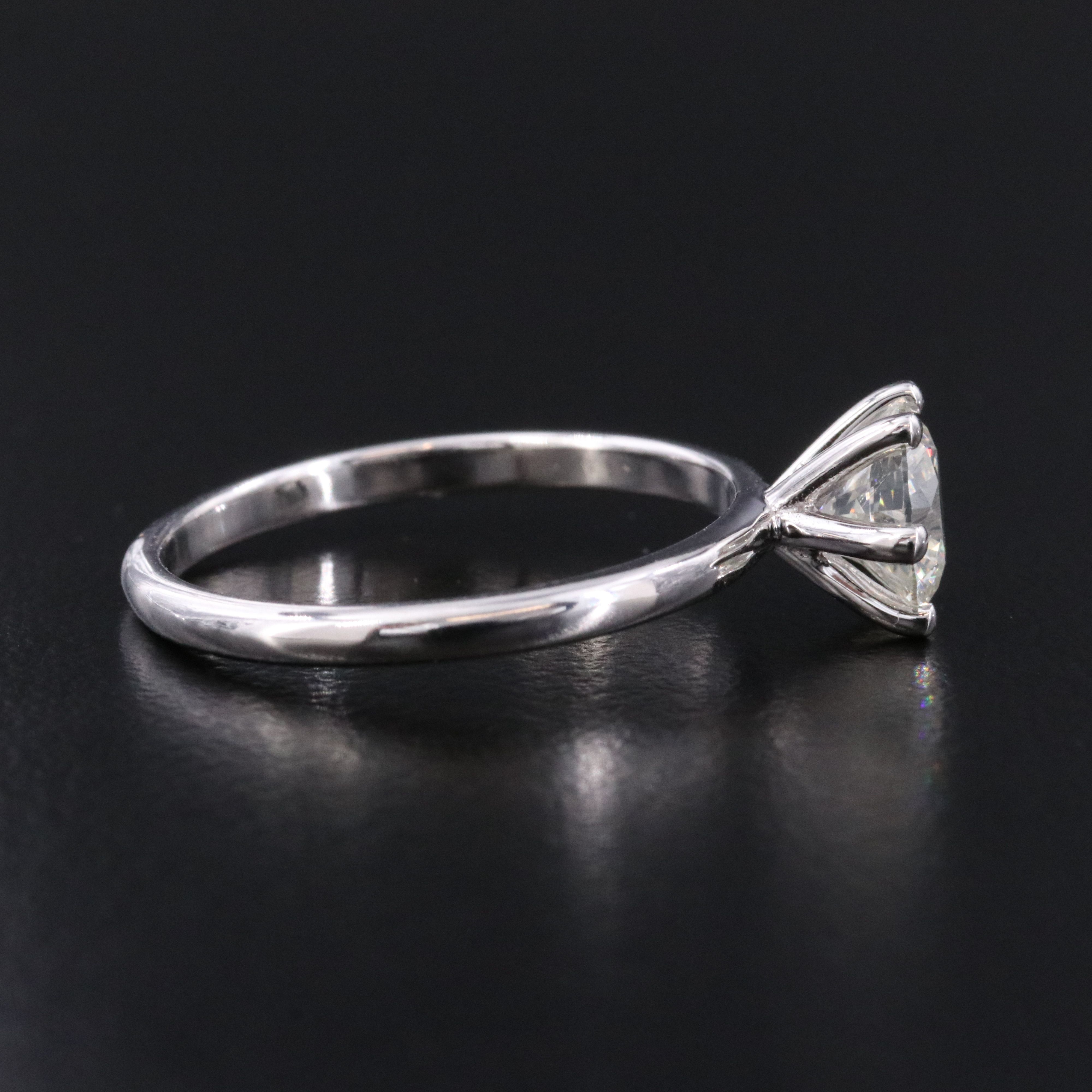 14K 1.01 CT Lab Grown Diamond Solitaire Ring with IGI Jewelry Report