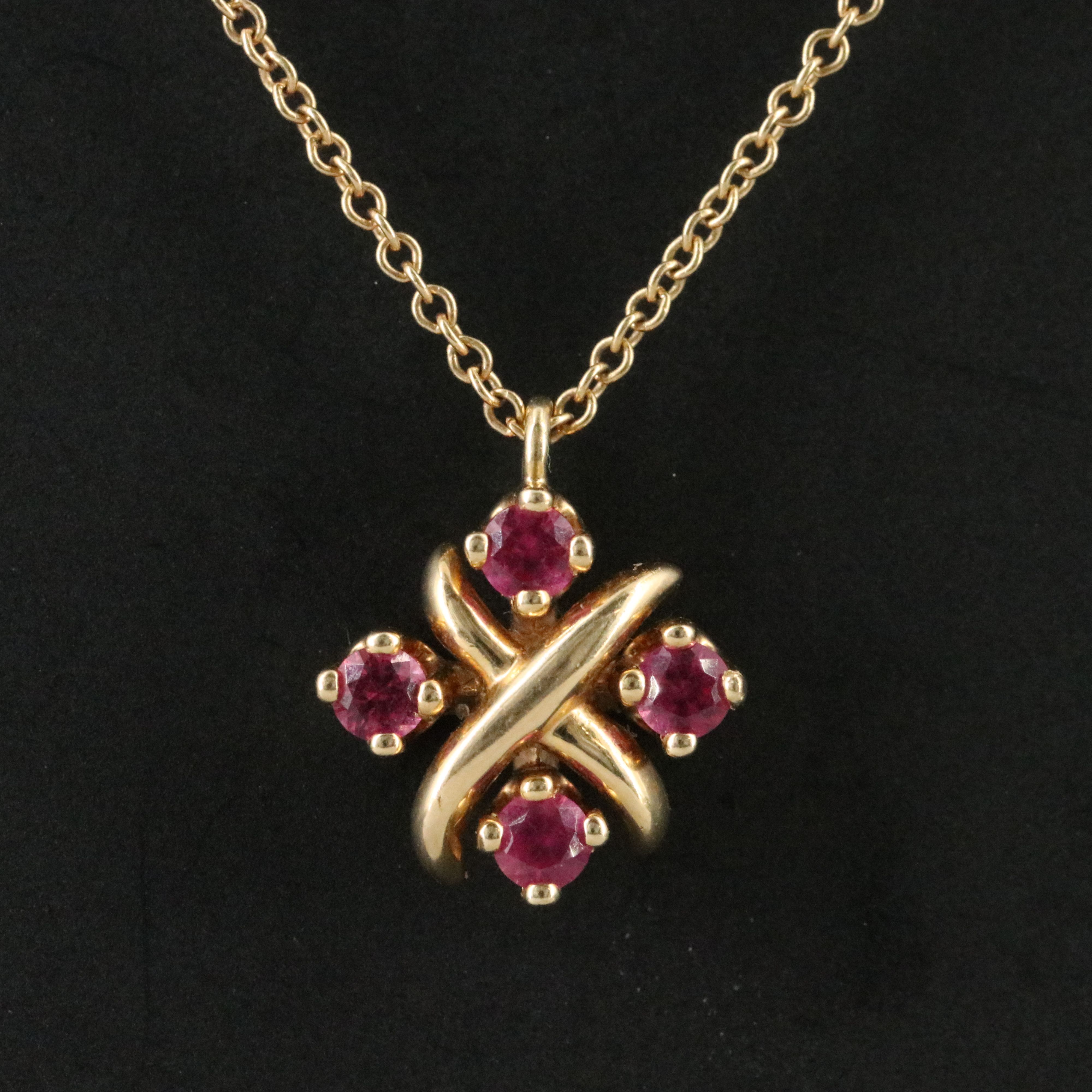Tiffany & Co. Sixteen Stone by Tiffany 18K Pink Sapphire Necklace