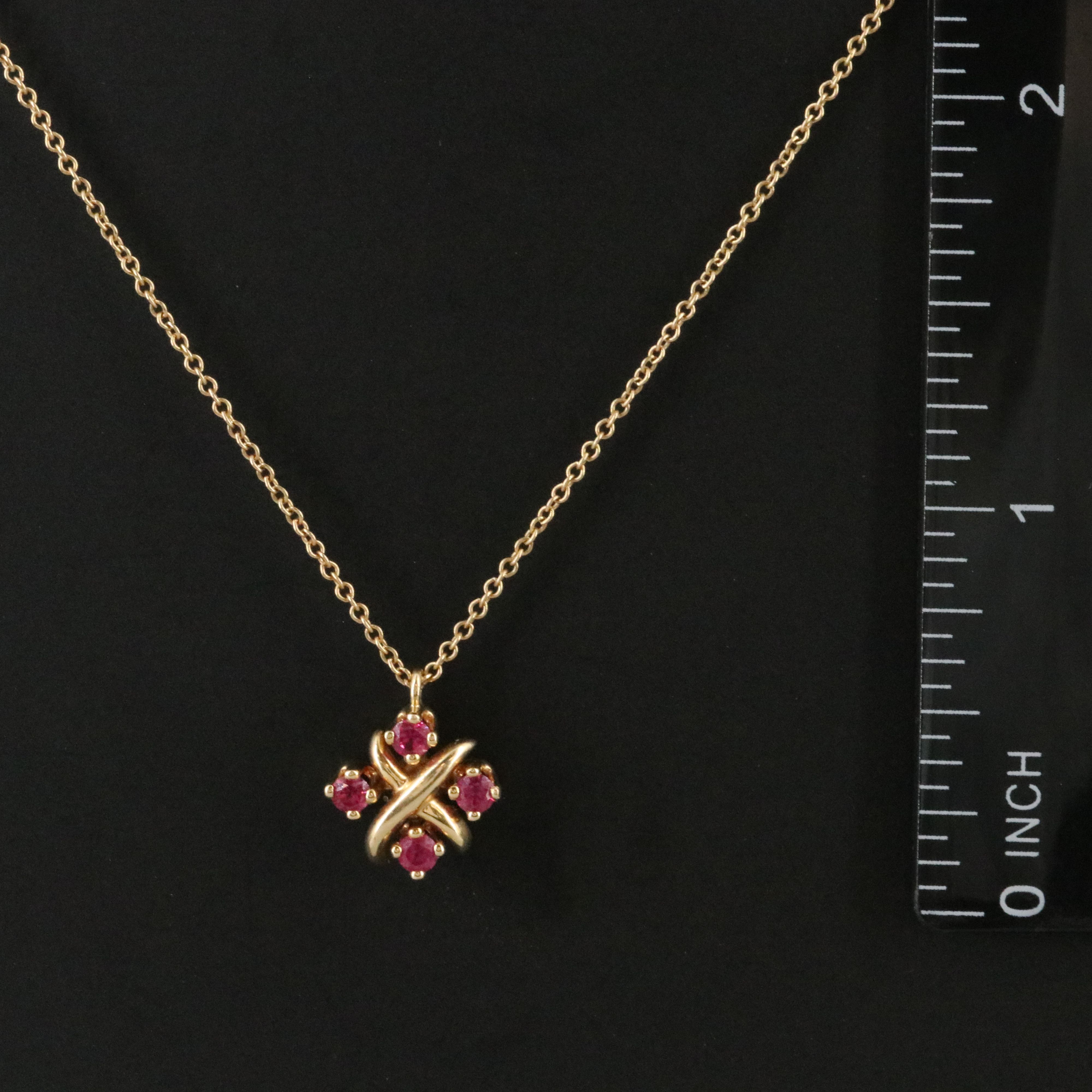 Tiffany & Co. Sixteen Stone by Tiffany 18K Pink Sapphire Necklace