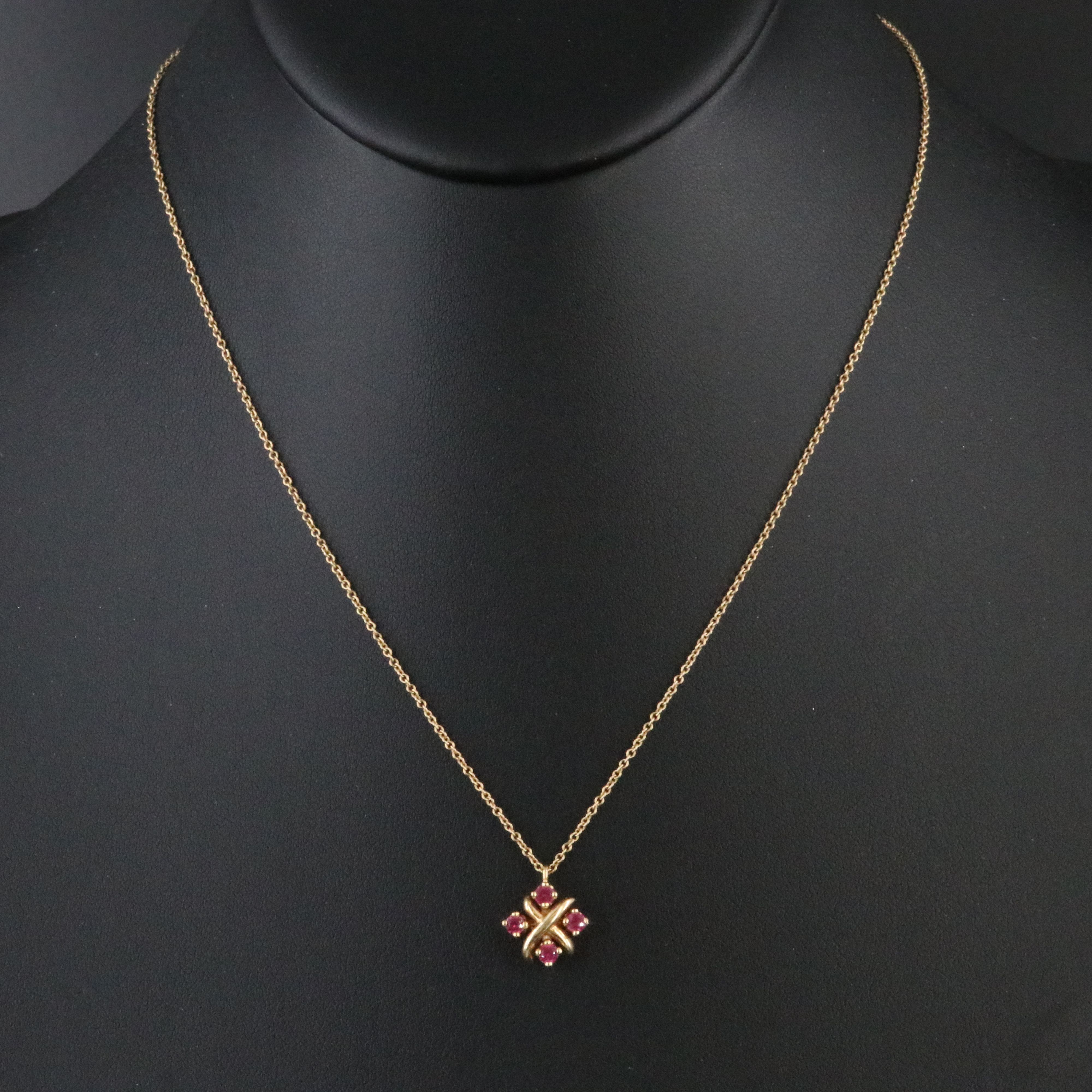 Tiffany & Co. Sixteen Stone by Tiffany 18K Pink Sapphire Necklace